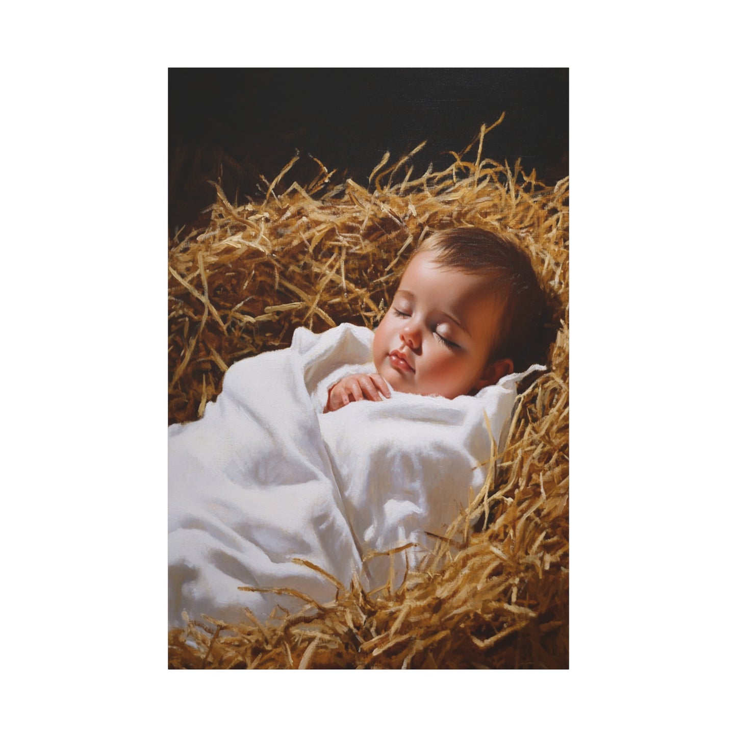 Sleeping Baby Jesus Canvas Print, Catholic Decor Wall, Gift Religious Christian