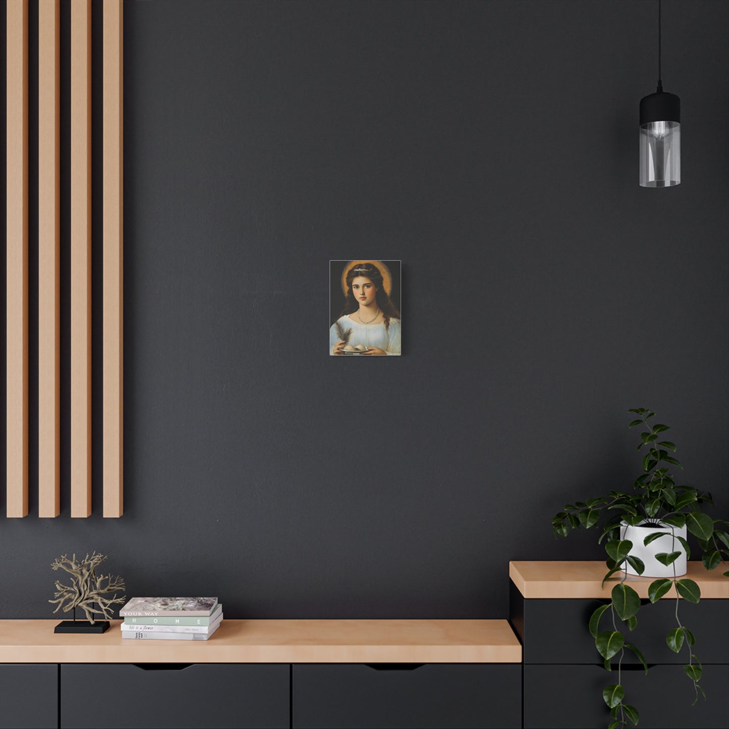 Agatha of Sicily stCanvas Wall Art, Christian Decor