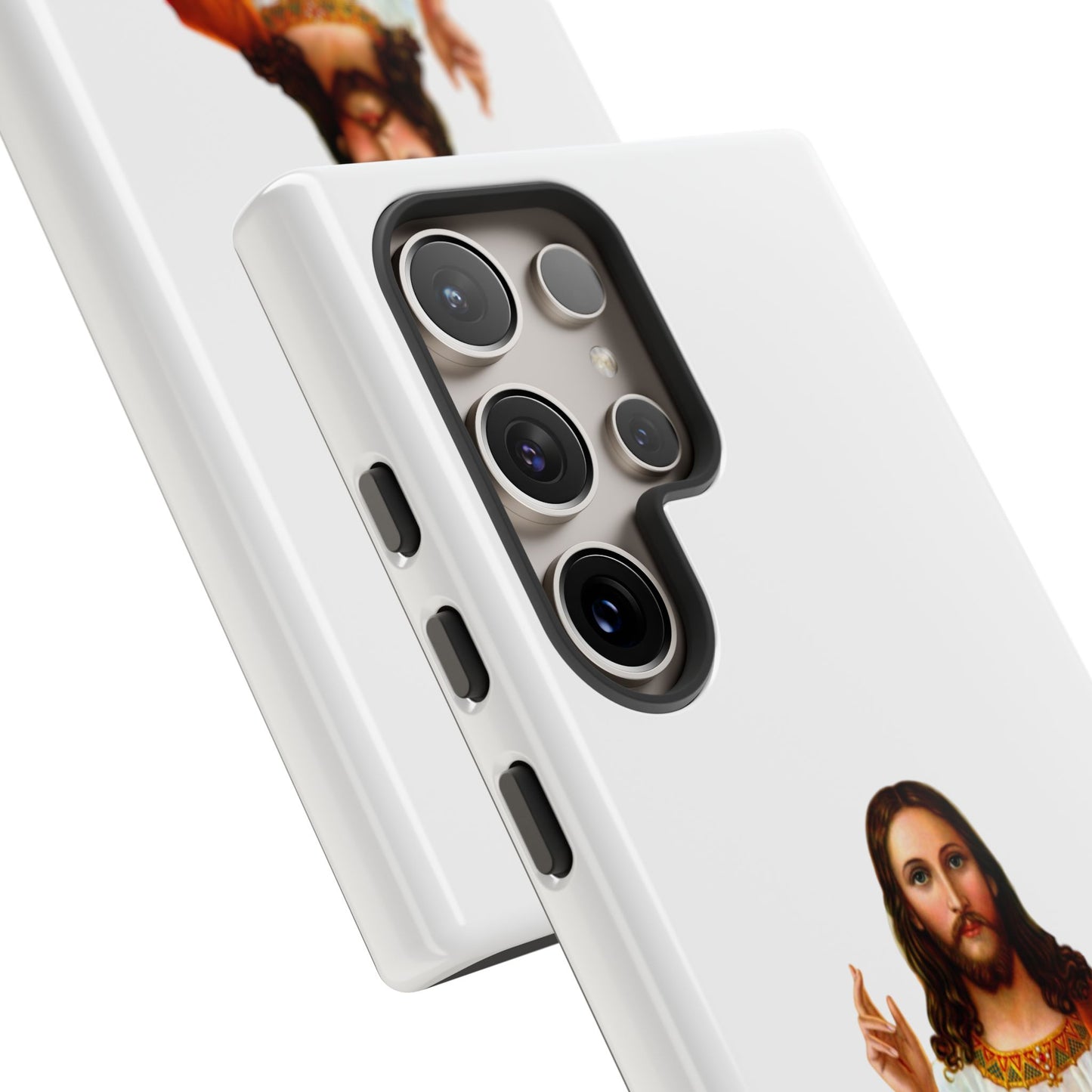 Artistic Phone Case Featuring Jesus, Tough Phone Case, Christian Gift, Religious Phone Cover, Inspirational Phone Accessory, Unique Jesus