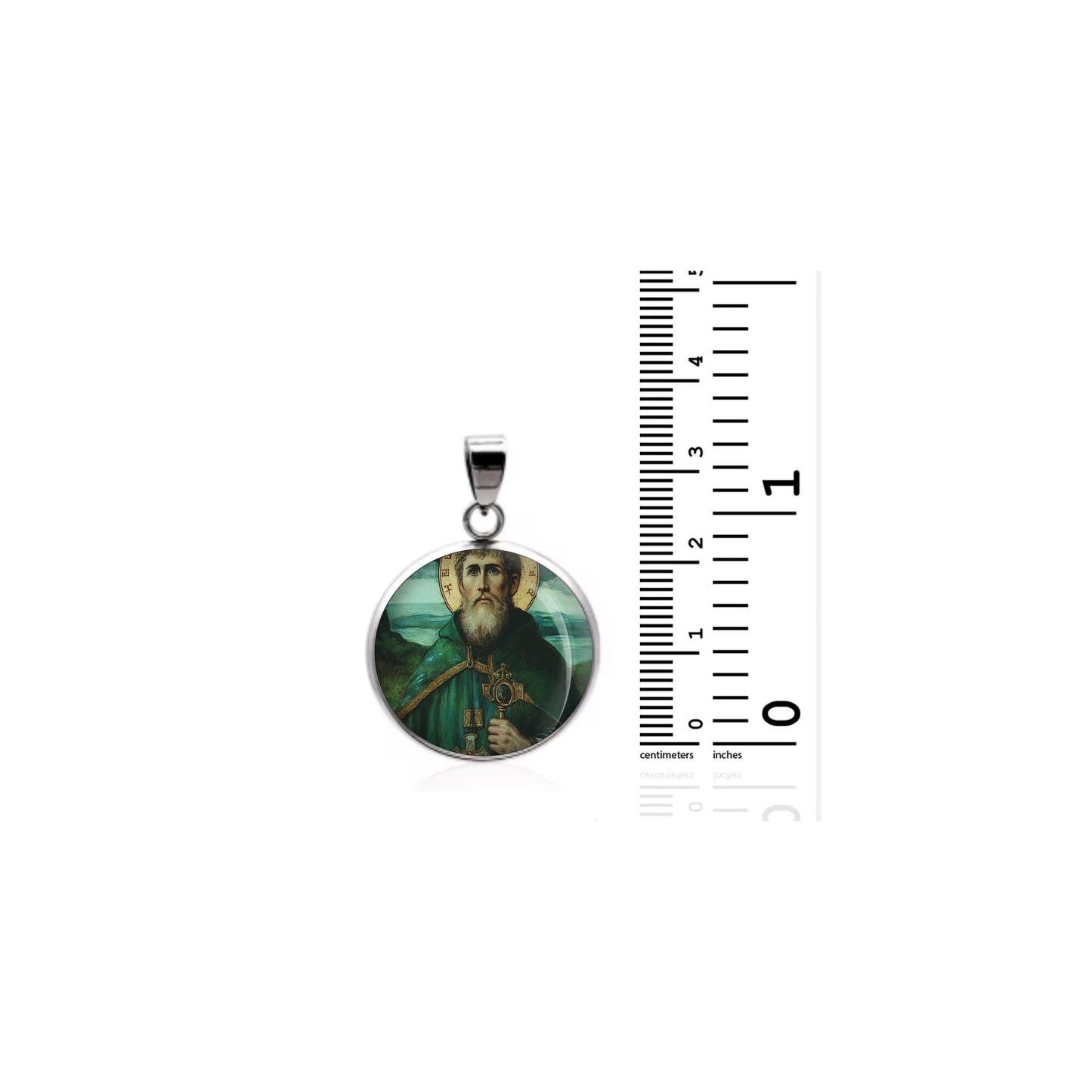 Saint Kevin Of Glendalough Religious Devotional sterling silver 925 Christian Medal Patron