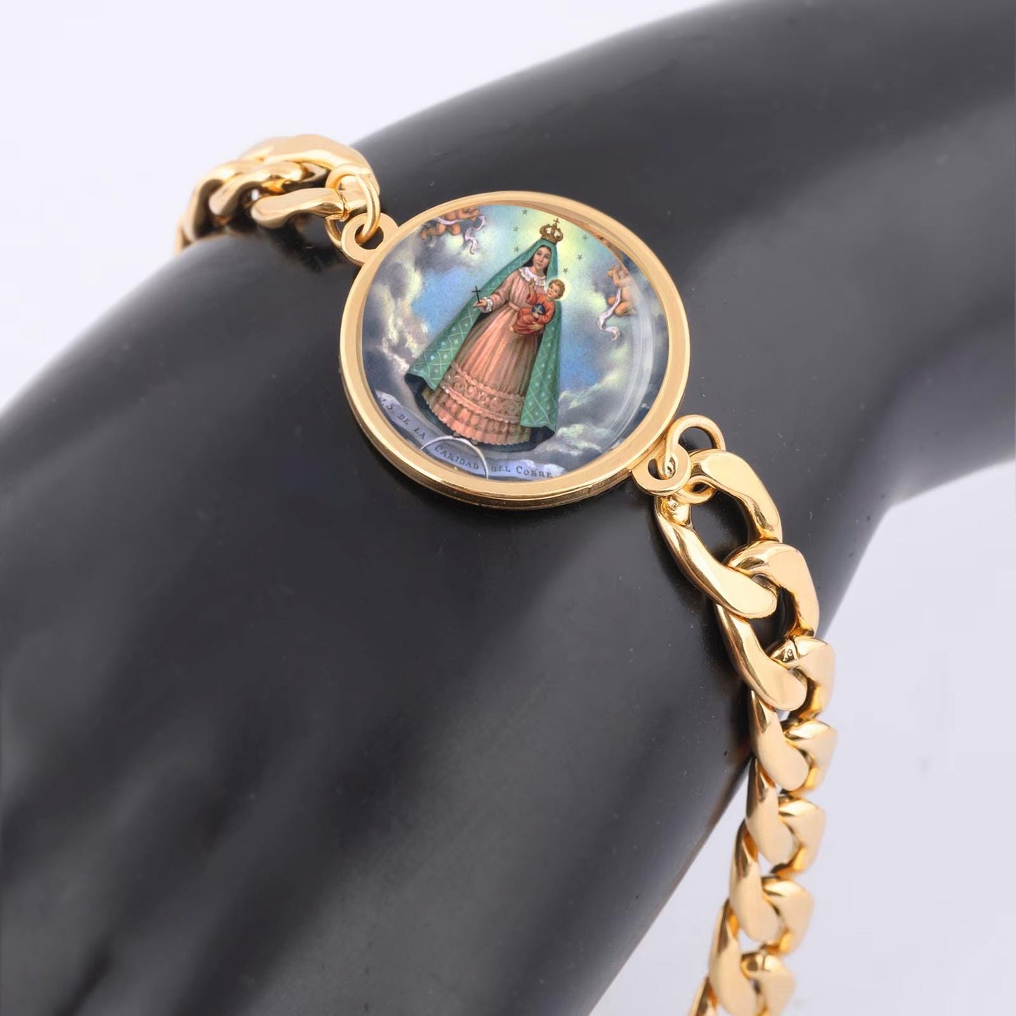 Our Lady Charity Bracelet - Mother Mary Religious Jewelry Simple Chain