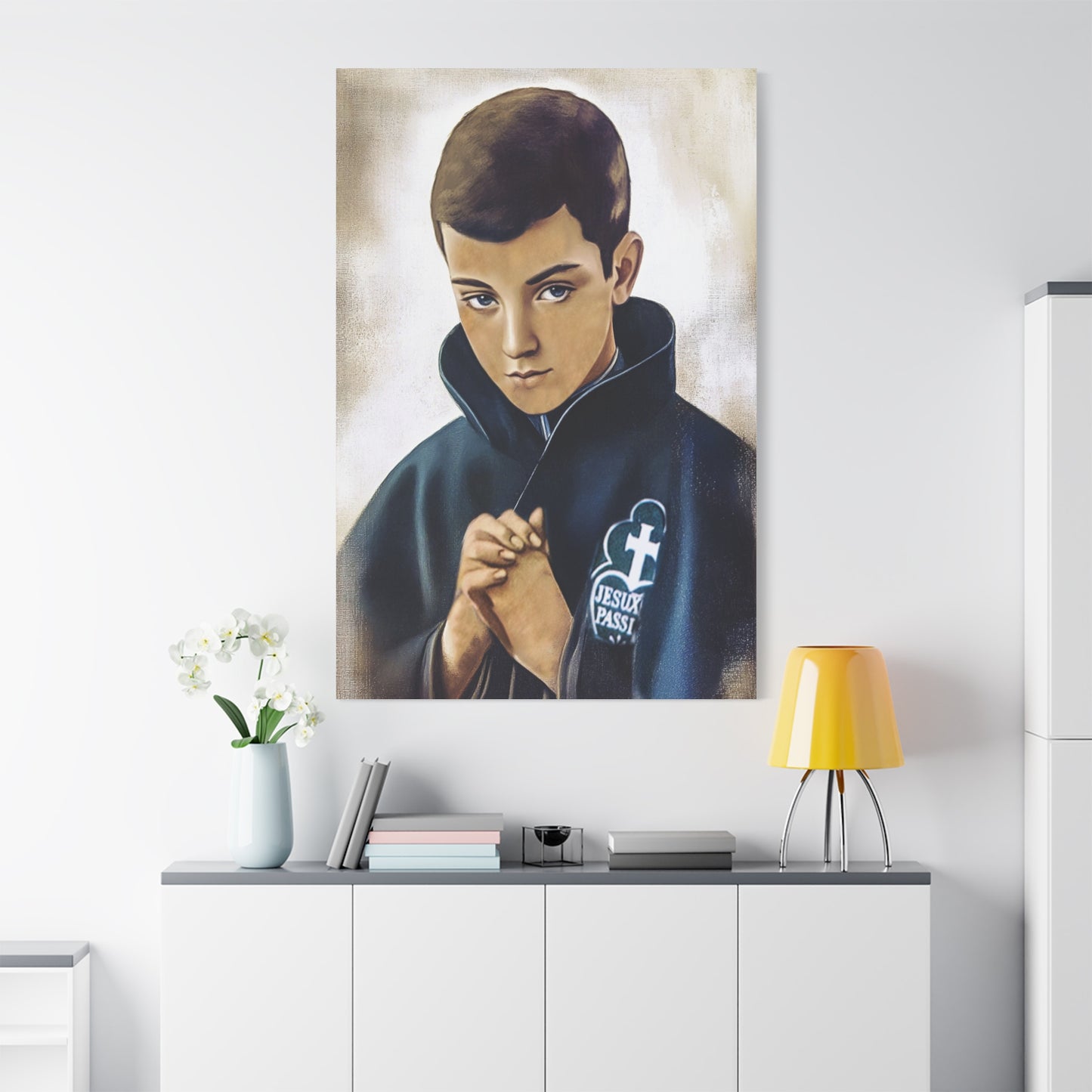 St. Gabriel Our Lady of Sorrows Catholic Canvas Wall Art, Christian Decor