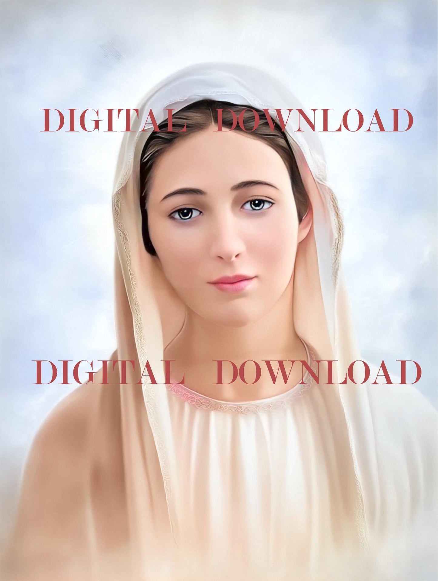 Our Lady of Medjugorje Print Religious Devotional Artwork Art Digital Image image 0