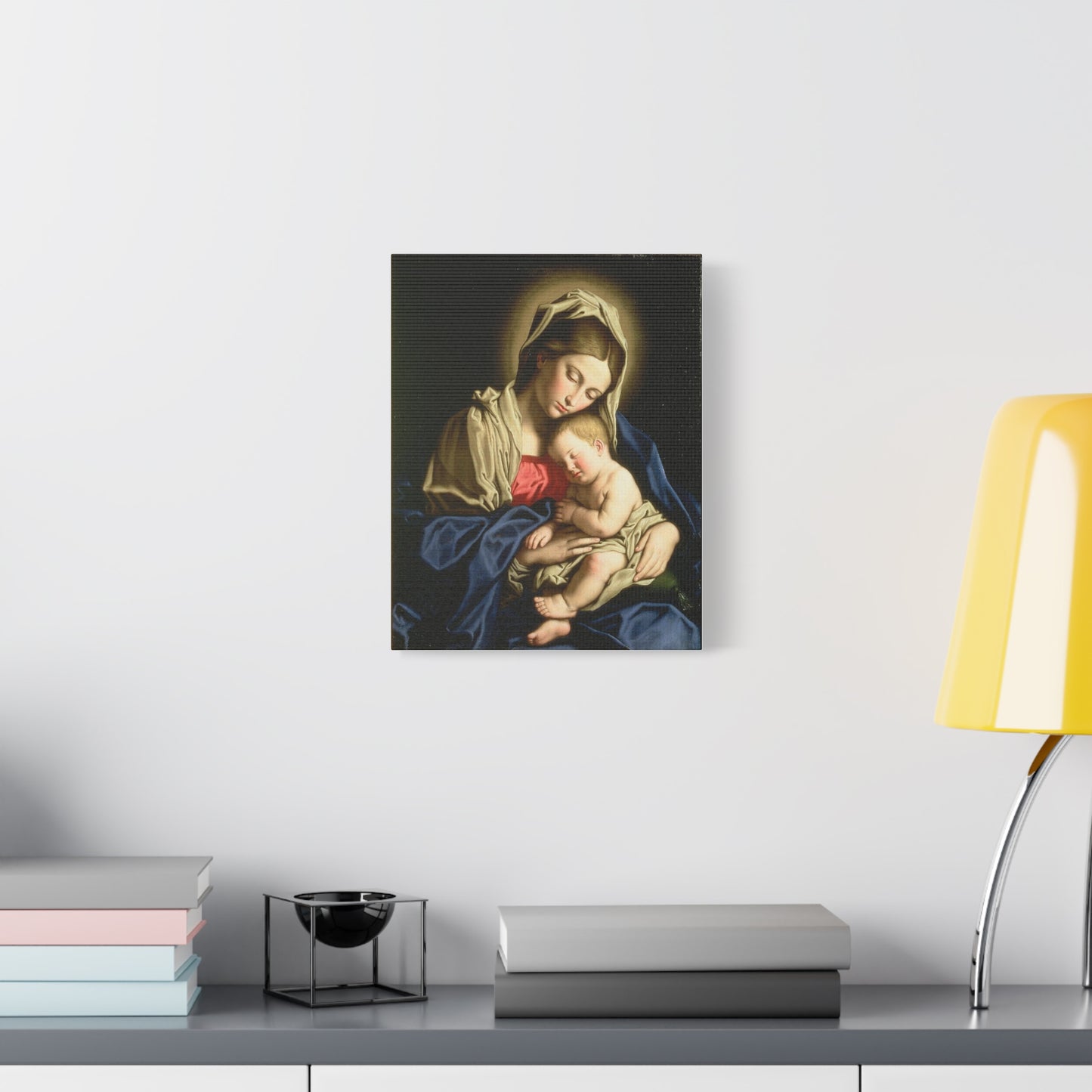 Madonna And Child Catholic HQ Print on Canvas Ready To Hang - Virgin Mary Canvas