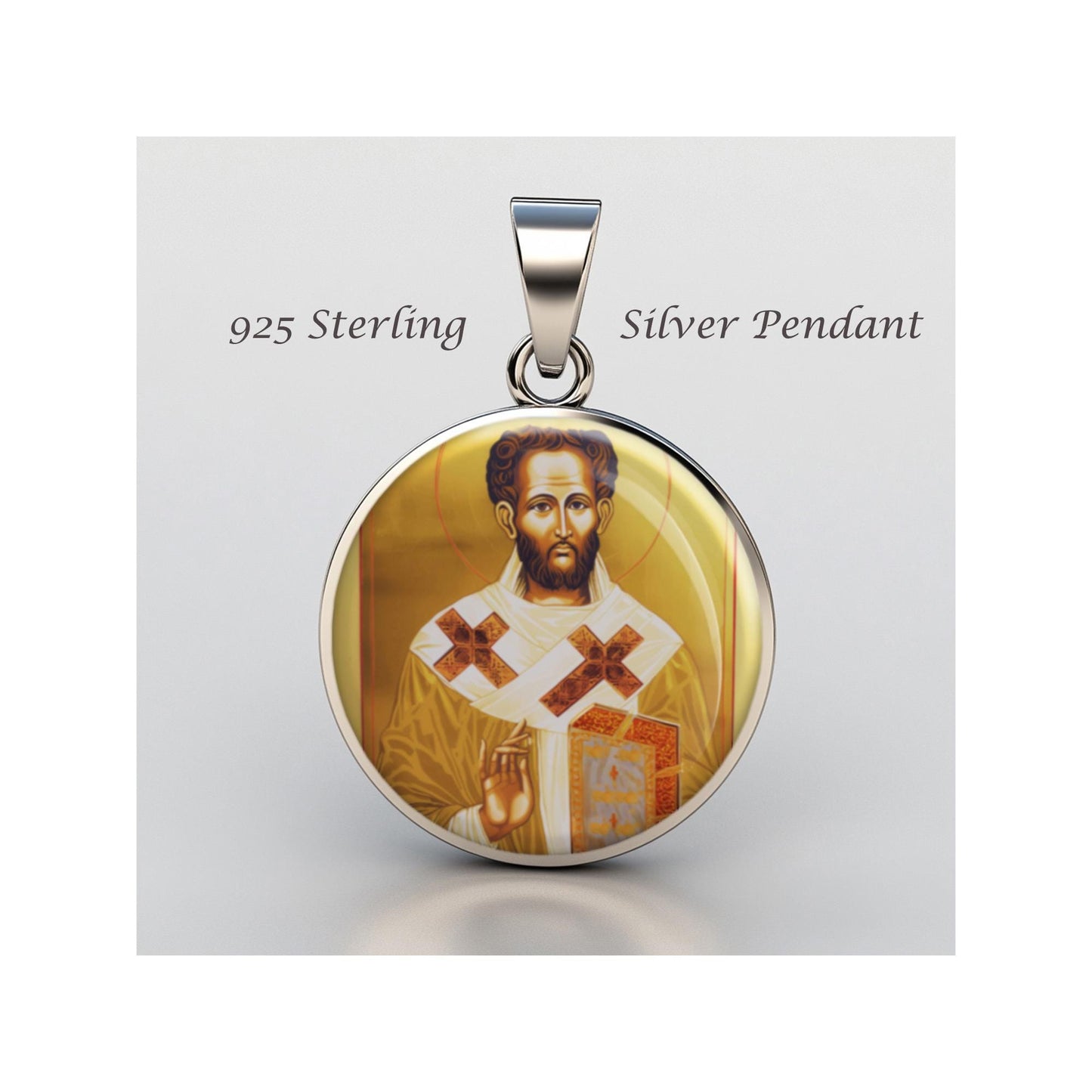 Saint Lazarus Orthodox Icon Religious Devotional sterling silver 925 Christian Medal Patron