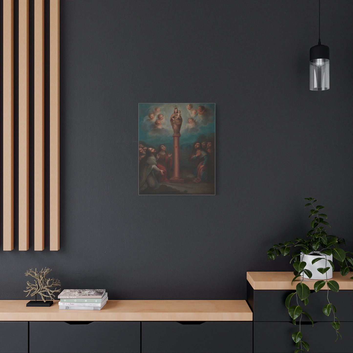 The Apparition of the Virgin of El Pilar to St. James Catholic HQ Print on Canvas Ready To Hang - Virgin Mary Canvas