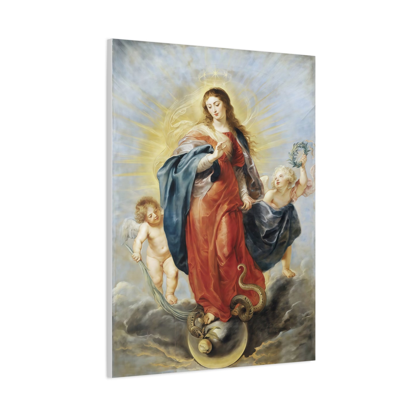 Ready To Hang - Mother Mary Immaculate Conception Catholic Canvas Wall Art, Christian Decor Our Lady