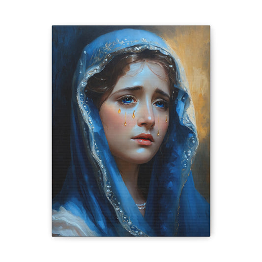 Our Lady of Sorrows Catholic Art, Mother Mary Home Decor Canvas Print - Ships From USA