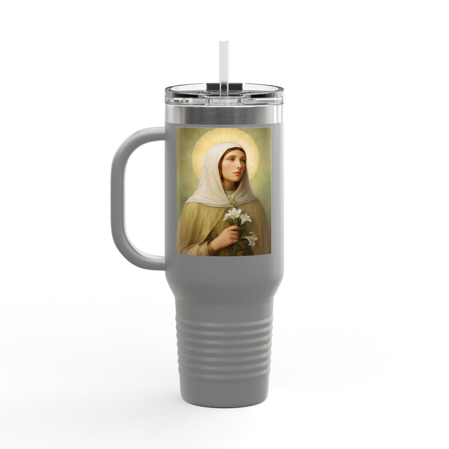 St.Ada Insulated Travel Mug - Perfect for Nature Lovers, Faith, Spiritual Gifts 40oz