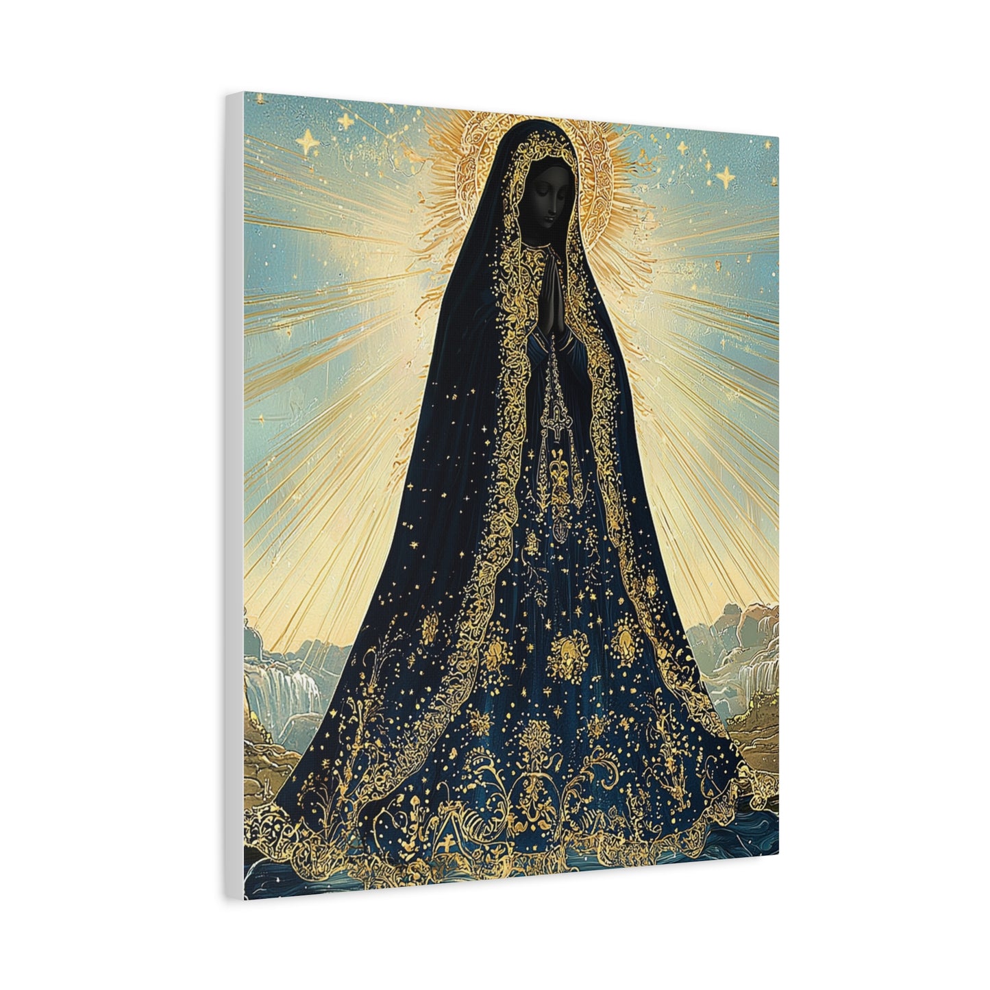 Our Lady Aparecida Canvas Print, Catholic Decor Wall, Gift Religious Christian
