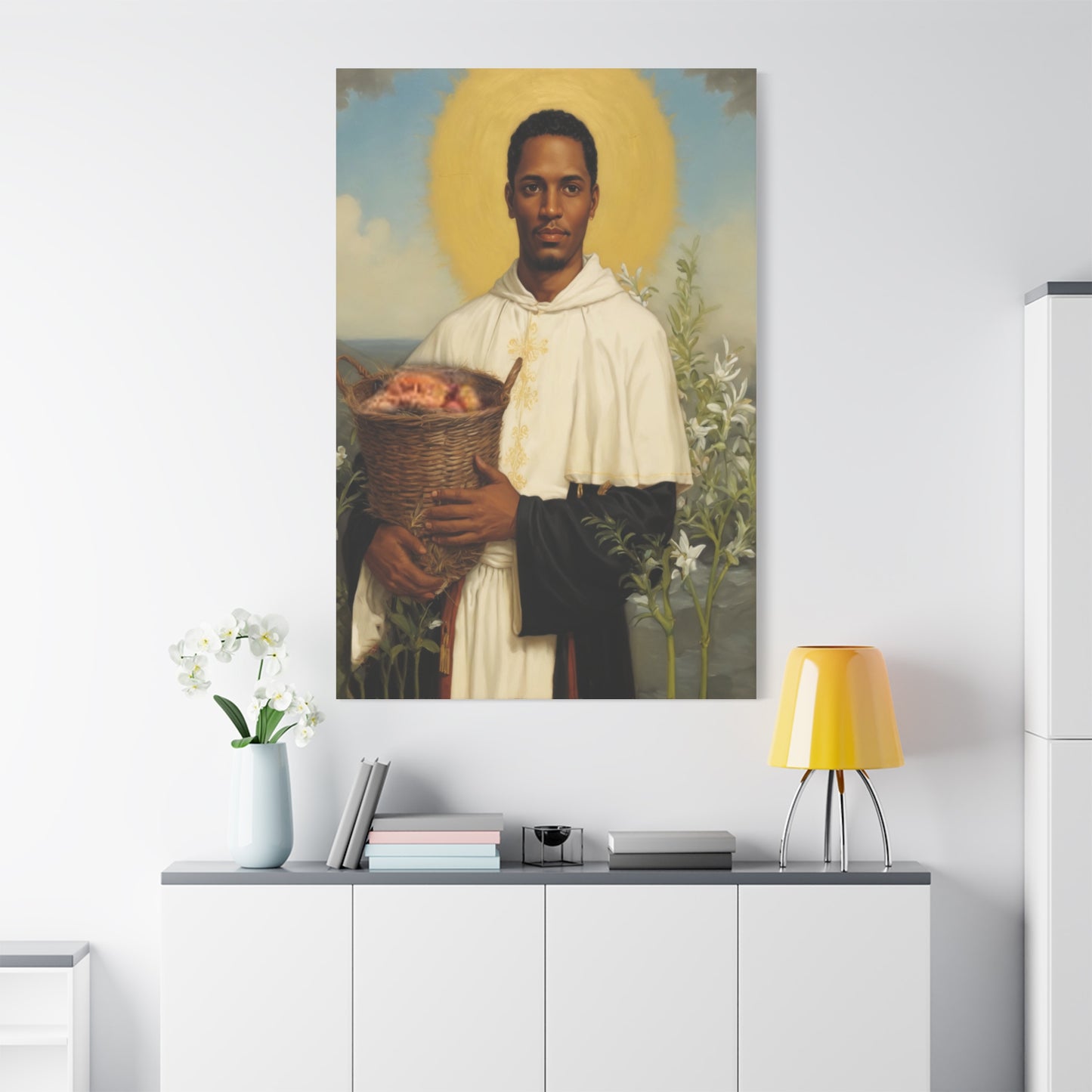 Ready To Hang - St. Martin de Porres Catholic Canvas Wall Art, Christian Decor