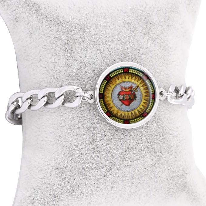 Our Lady Immaculate Heart Catholic Chain Bracelet