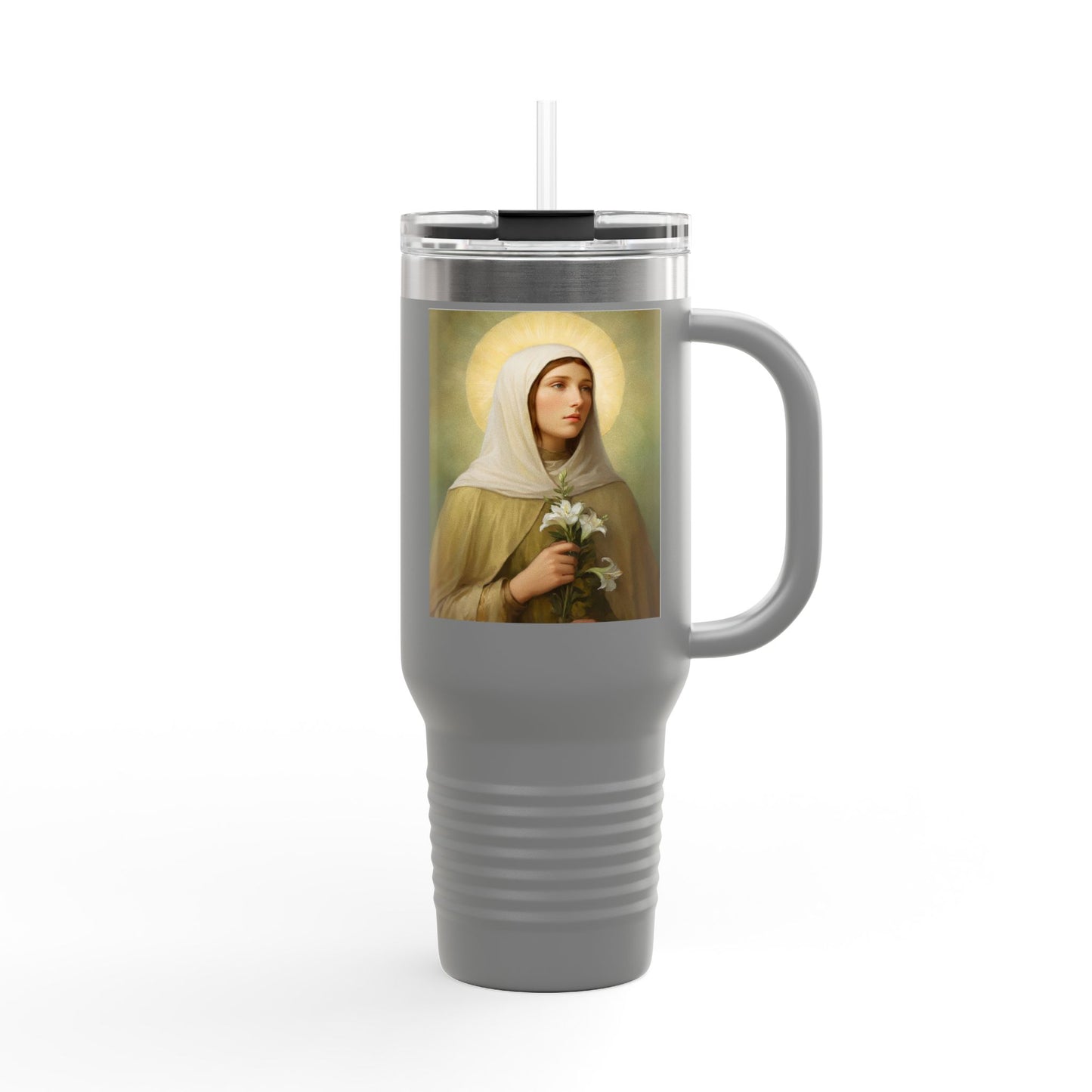 St.Ada Insulated Travel Mug - Perfect for Nature Lovers, Faith, Spiritual Gifts 40oz