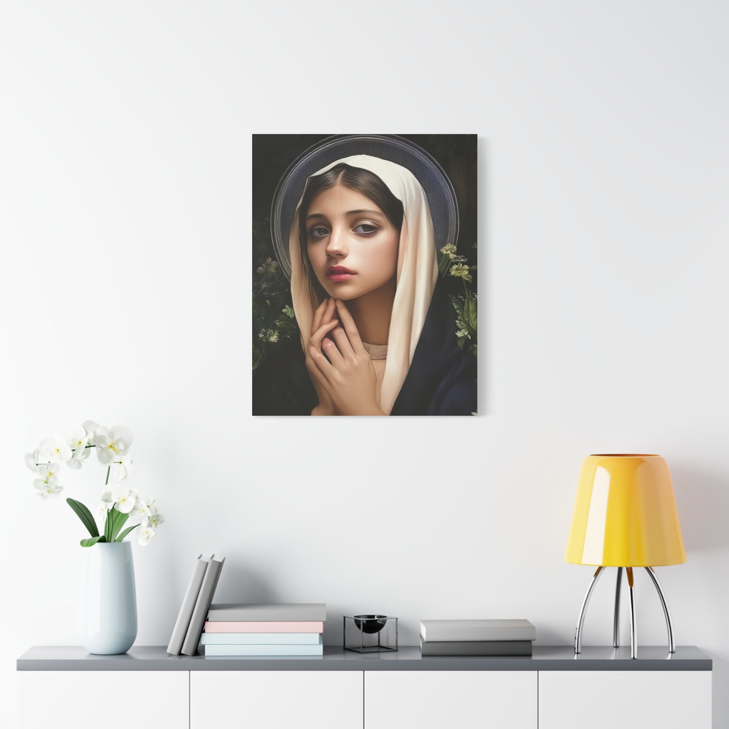St. Elizabeth of Hungary Catholic Canvas Wall Art, Christian Decor