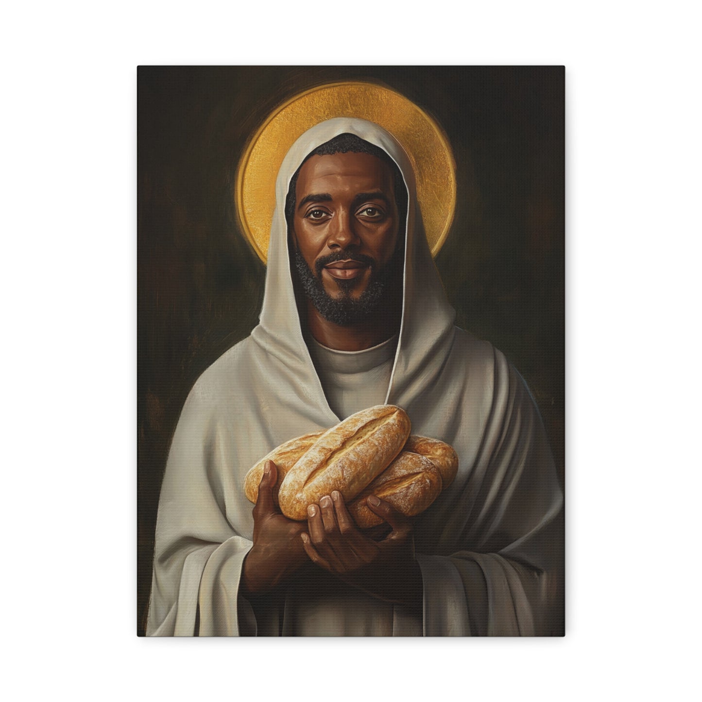 Benedict the Moor Canvas Print, Catholic Decor Wall, Gift Religious Christian