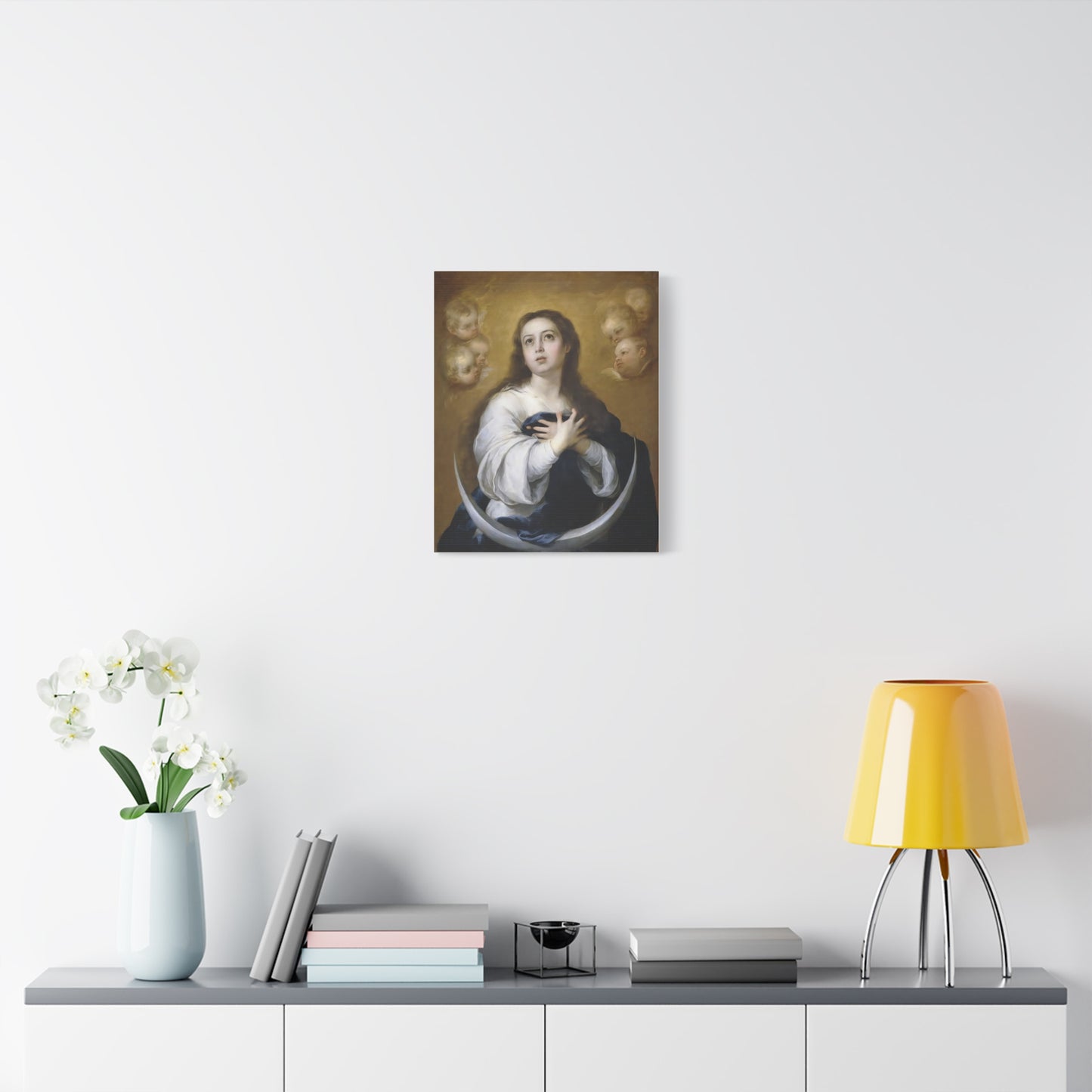 Ready to Hang - Immaculate Conception Virgin Mary Catholic Canvas Wall Art, Christian Decor