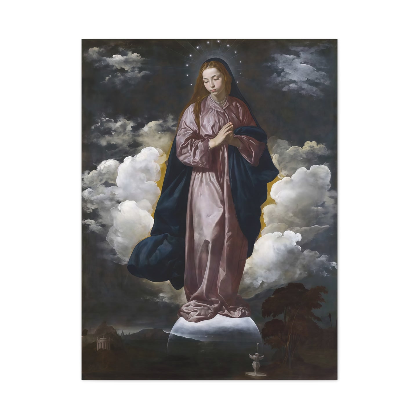 Ready To Hang - Mary Immaculate Conception Catholic Canvas Wall Art, Christian Decor