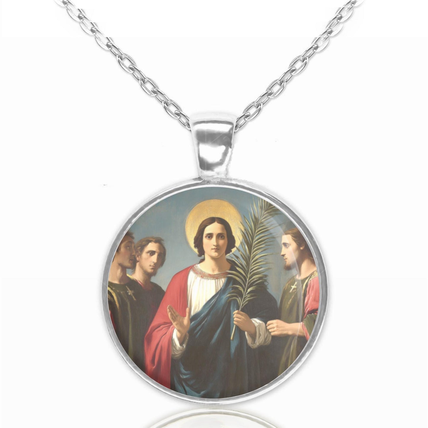 Saint Ursula Religious Christian Necklace Medal Pendant Charm Jewelry