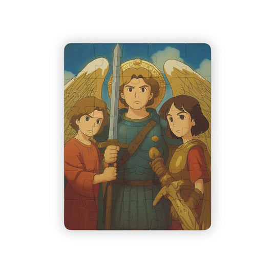 Archangels Michael, Gabriel and Rafael - 30-Piece Kid Puzzle, Inspirational Bible, Catholic teacher gift, Religious Jigsaw, Catholic kid toy