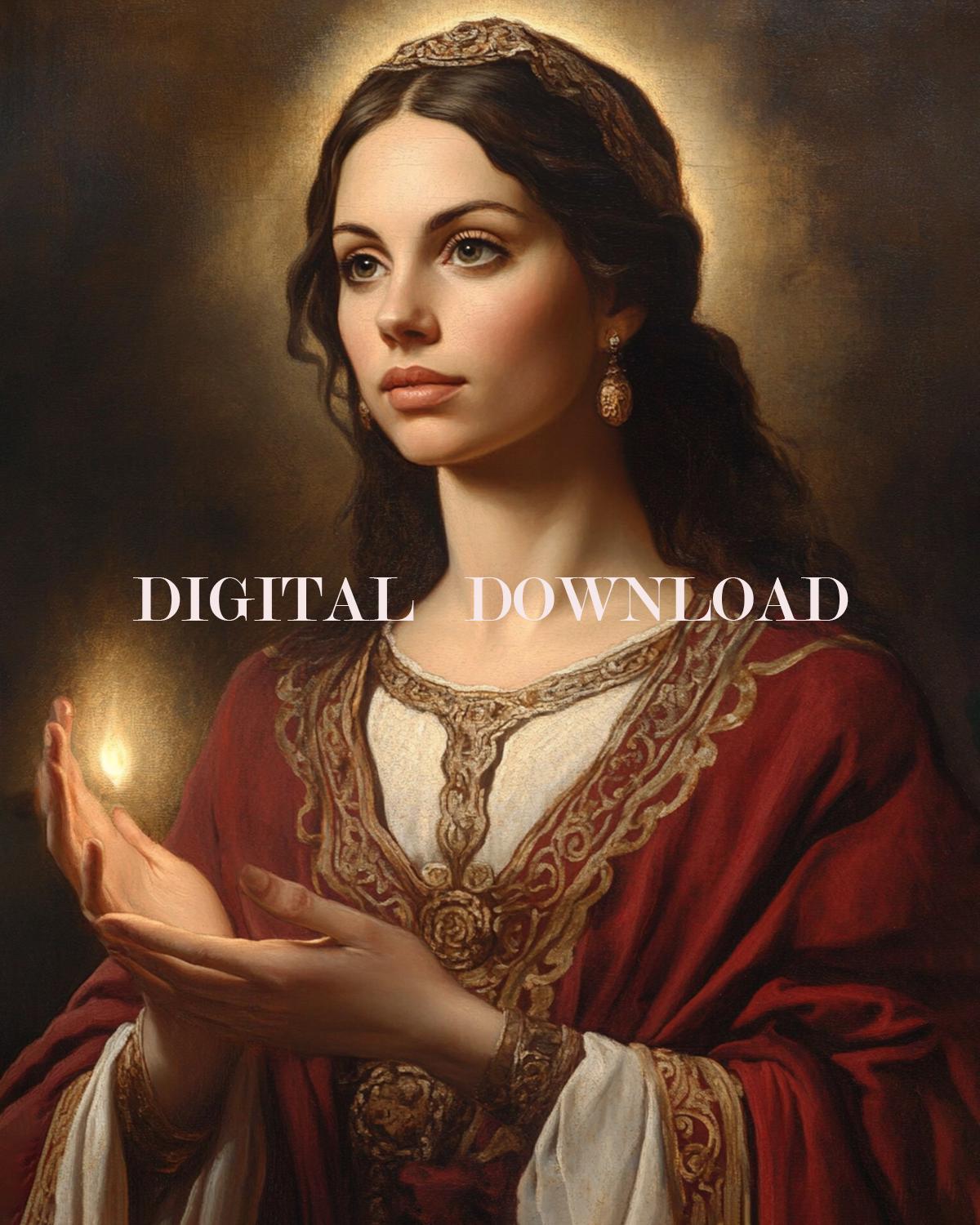 Saint Flavia Domitilla Religious Art Digital Image Custom image 0