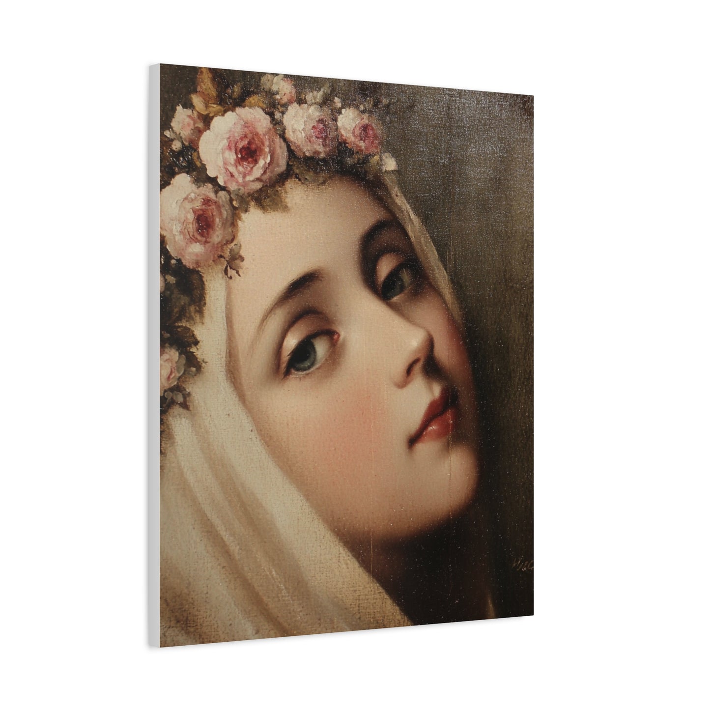 Ready To Hang - St. Rose of Lima Close Up Image Catholic Canvas Wall Art, Christian Decor