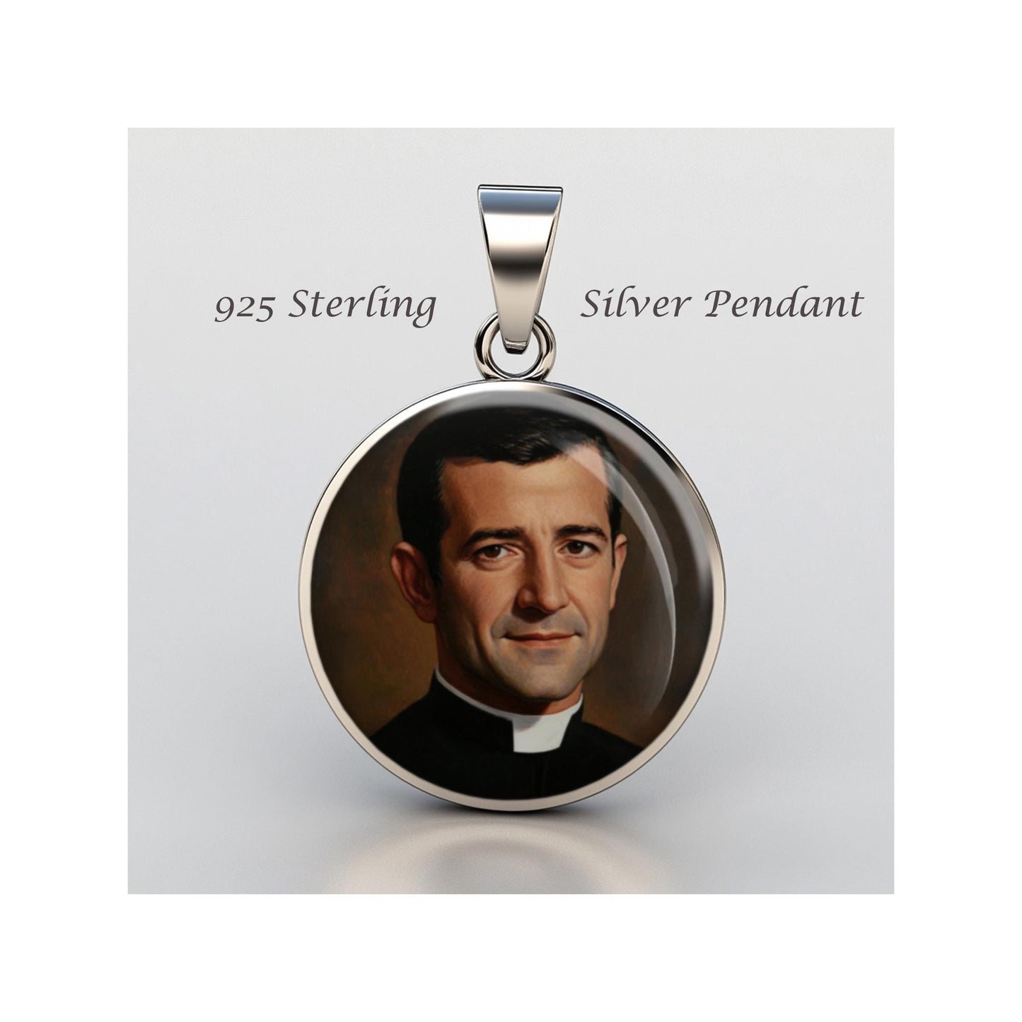 Saint Agostino Roscelli Religious Devotional sterling silver 925 Christian Medal Patron
