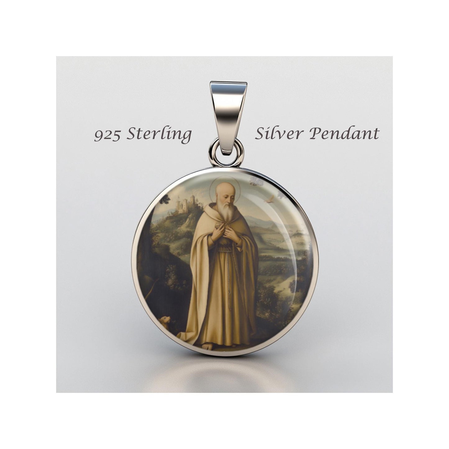 St Blessed Agnello Of Pisa Religious Devotional sterling silver 925 Christian Medal Patron