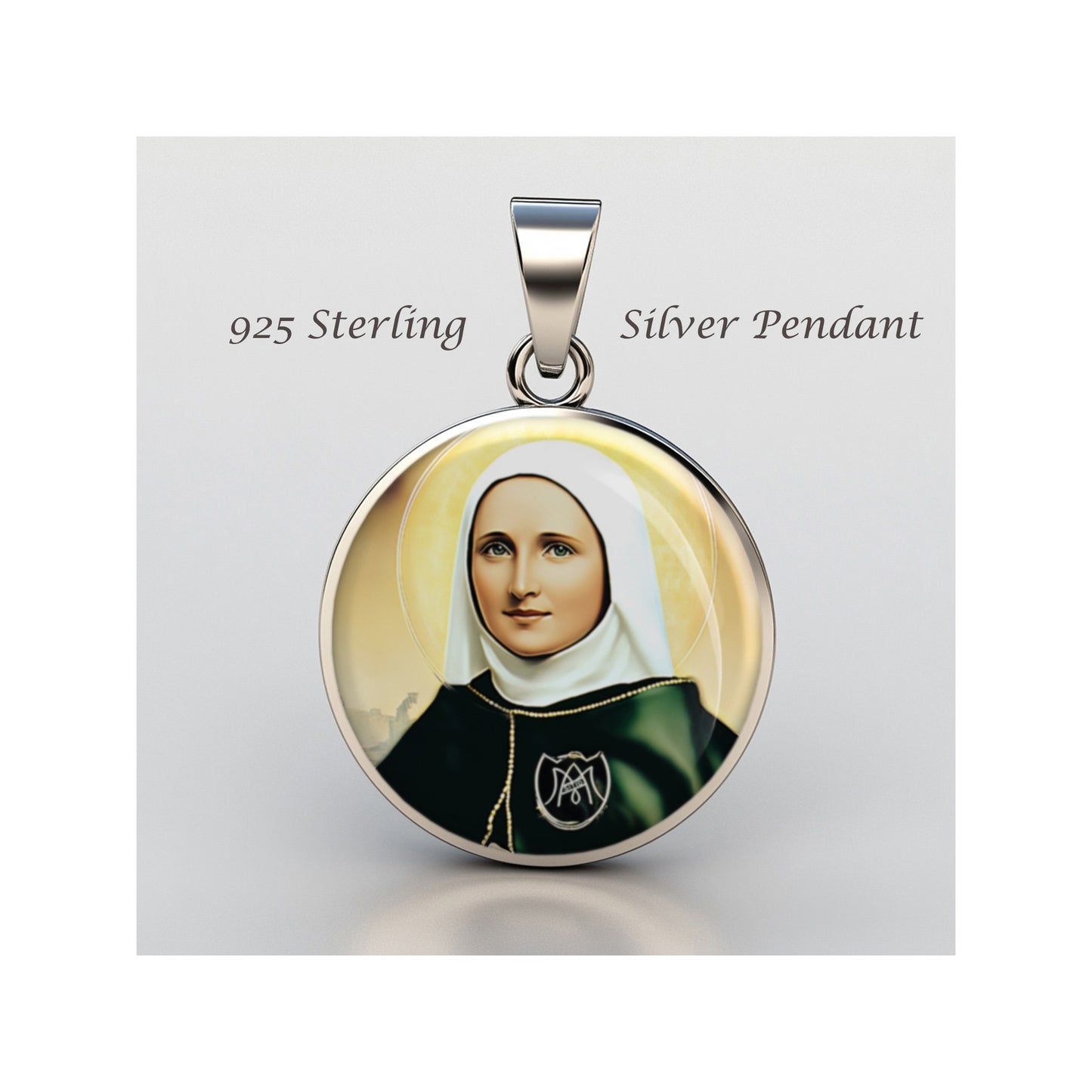 Saint Laura Montoya Catholic sterling silver 925 Christian Medal Patron Pendant image 0