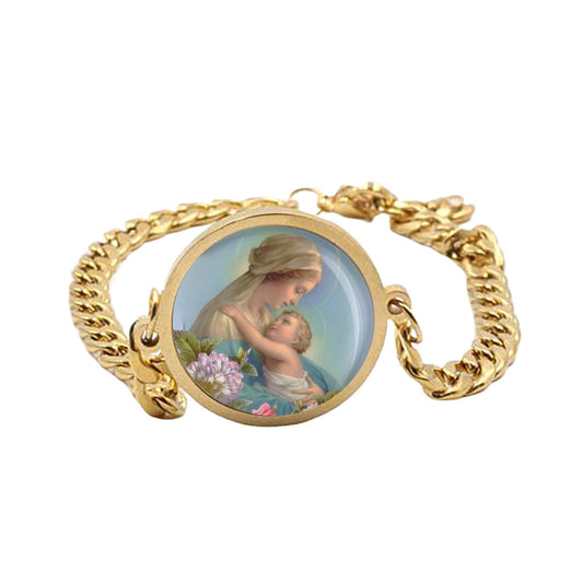 Our Lady Mary Curb Bracelet