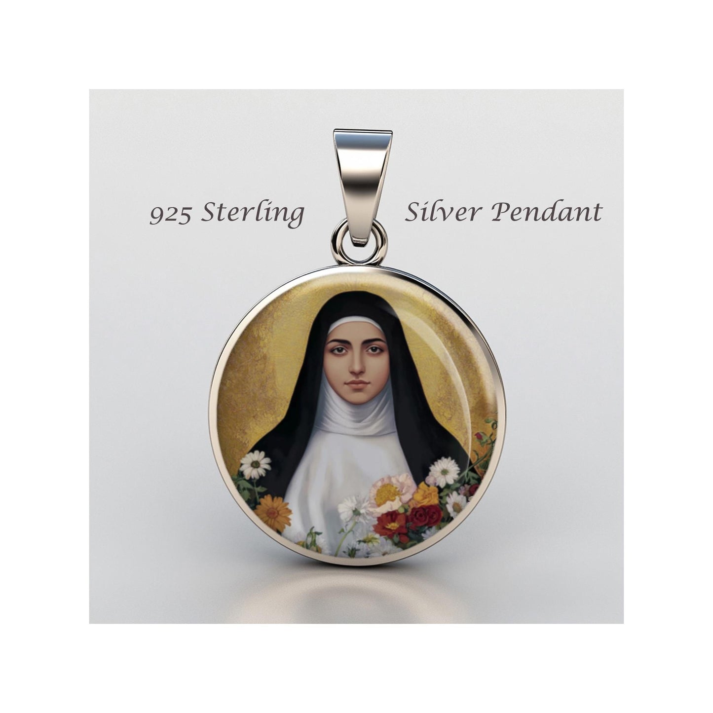 St Alphonsa Immaculate Conception Religious Devotional sterling silver 925 Christian Medal