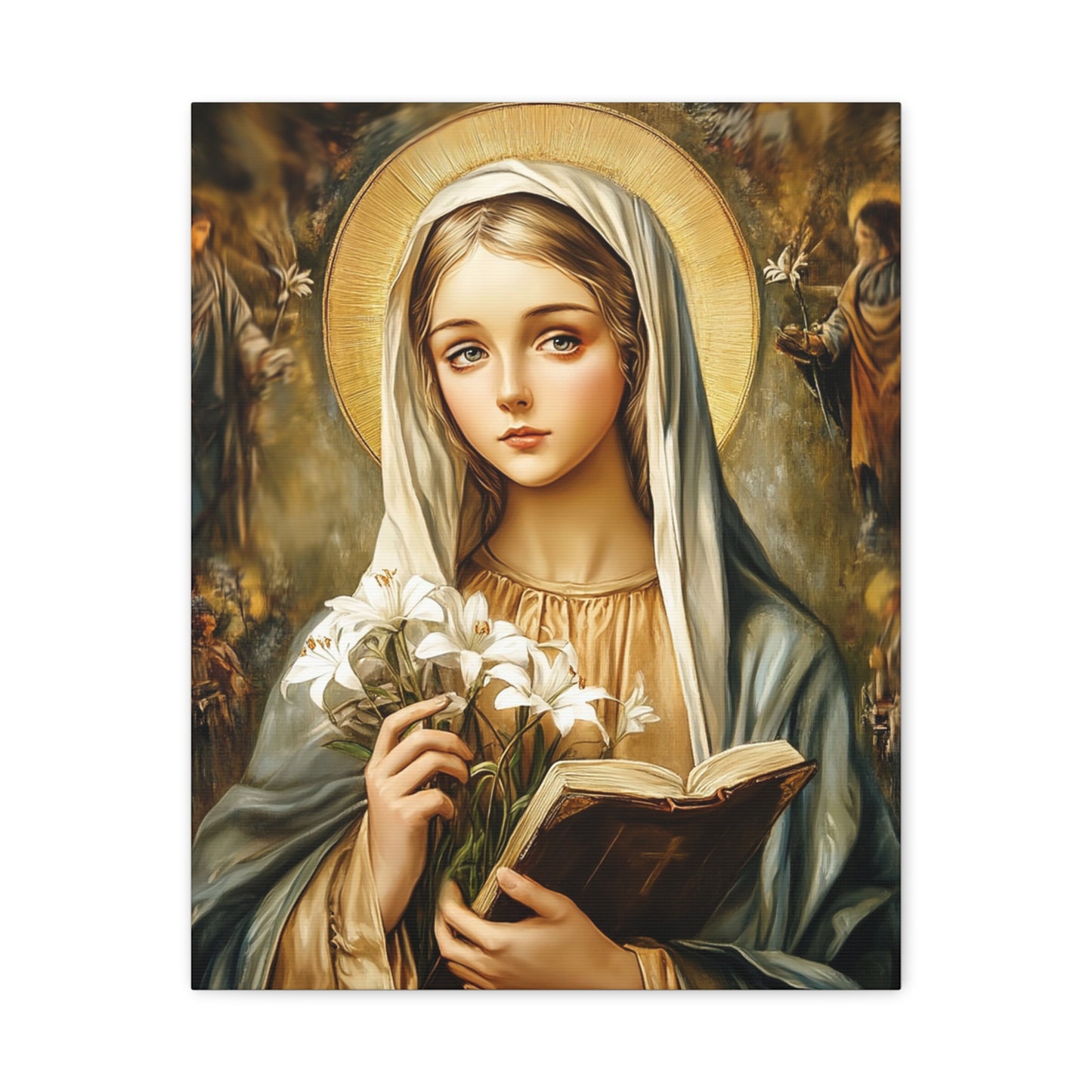 St. Dymphna Catholic Canvas Wall Art, Christian Decor