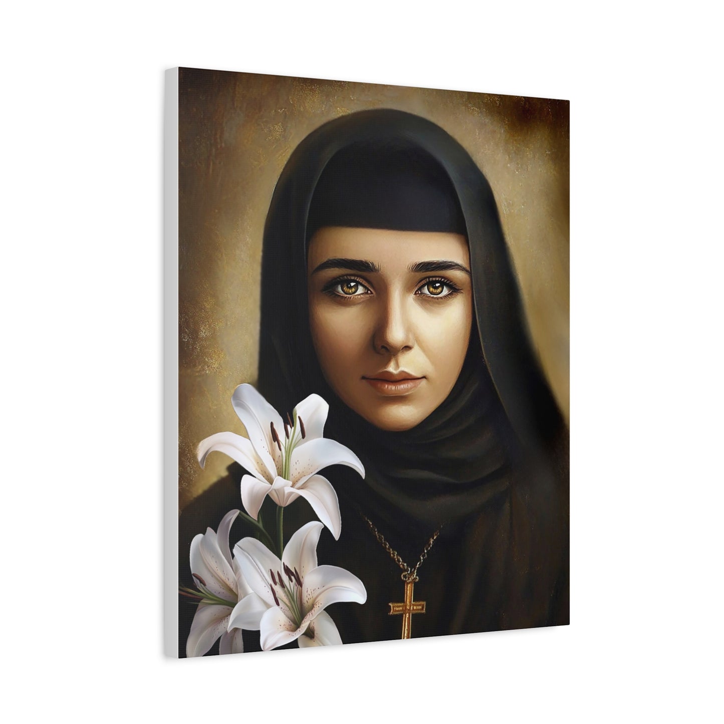 Ready To Hang - St. Rafqa Rebecca Catholic Canvas Wall Art, Christian Decor