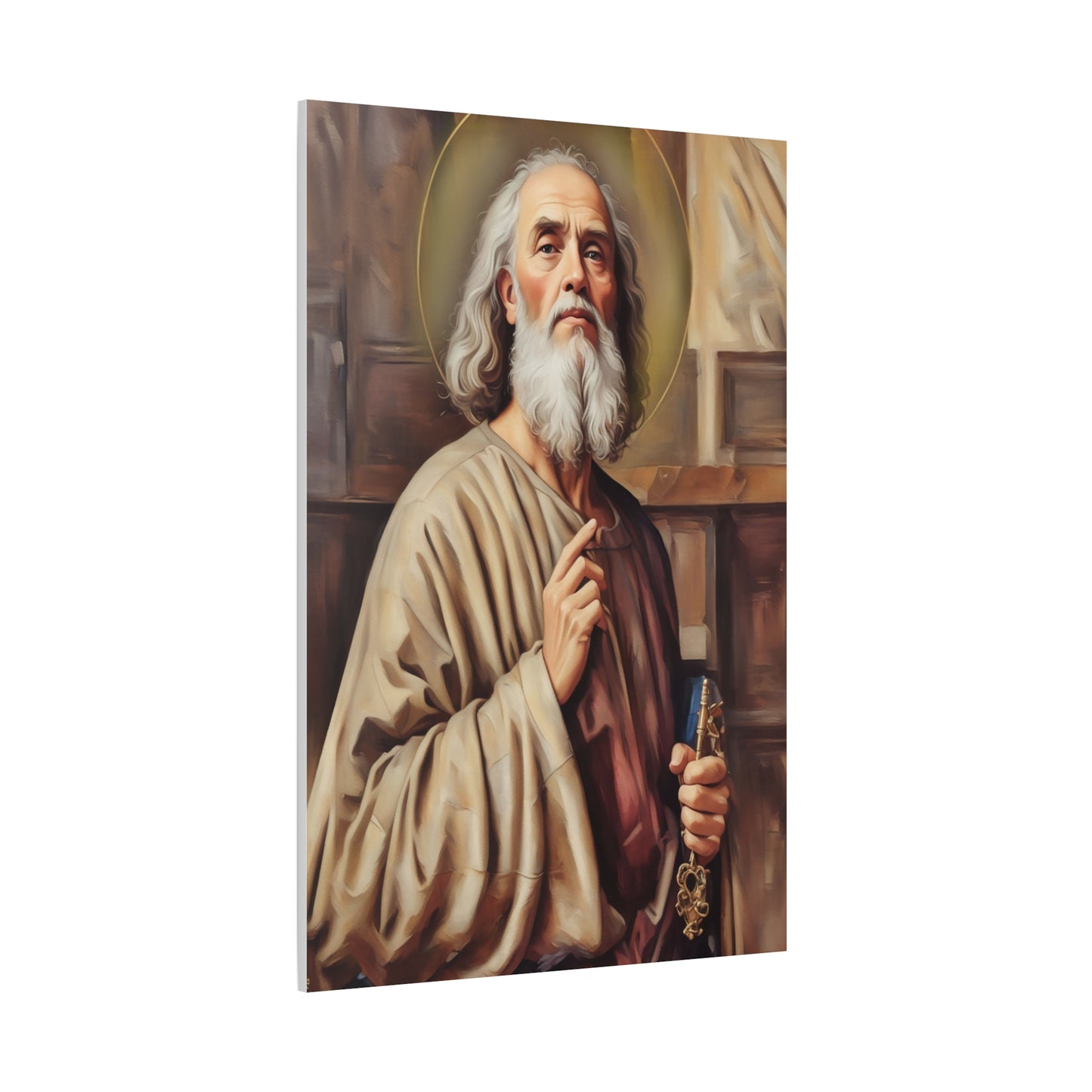 Ready to Hang - St. Peter the Apostle Catholic Canvas Wall Art, Christian Decor