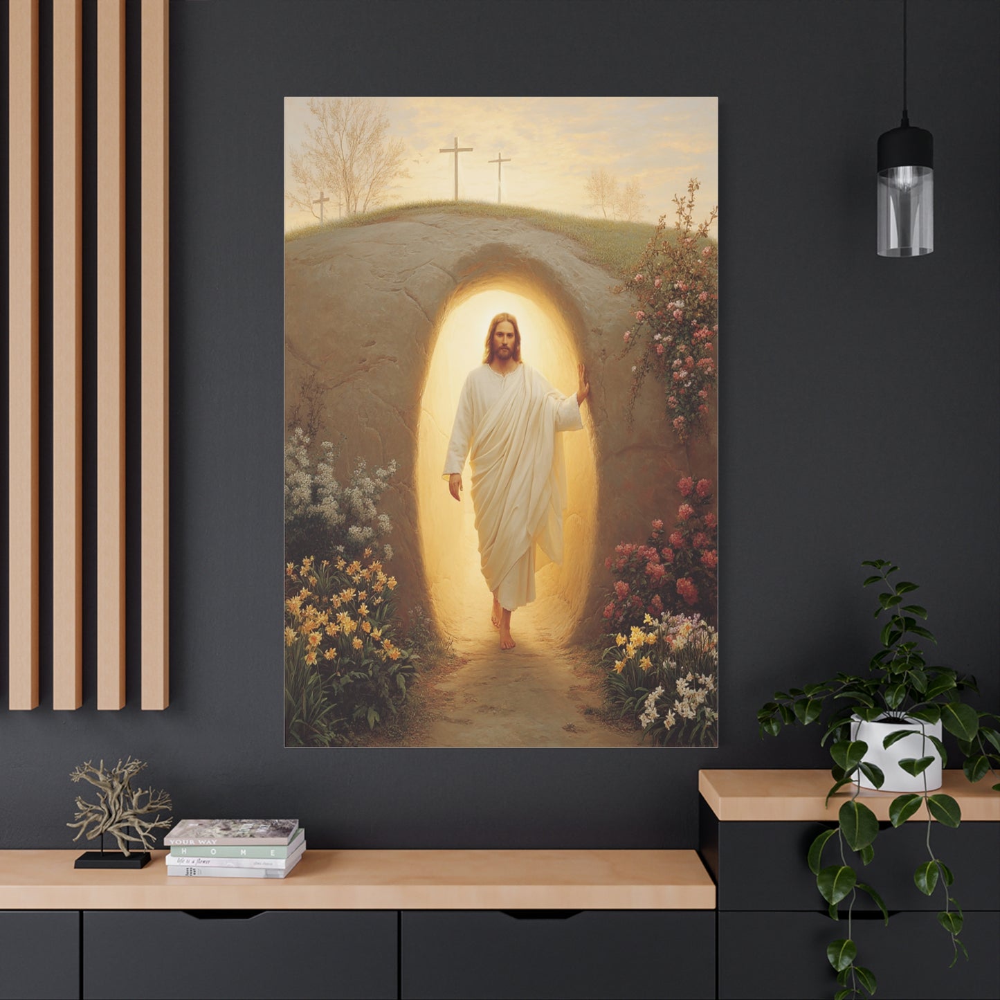Ready To Hang - Resurrection of Jesus Catholic Canvas Wall Art, Christian Decor
