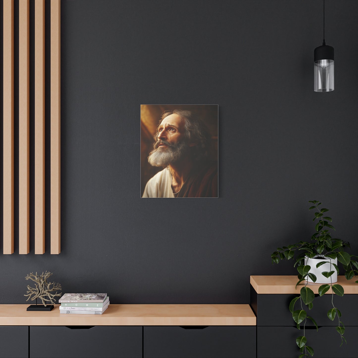 St. Matthew Apostle and Evangelist Catholic Canvas Wall Art, Christian Decor