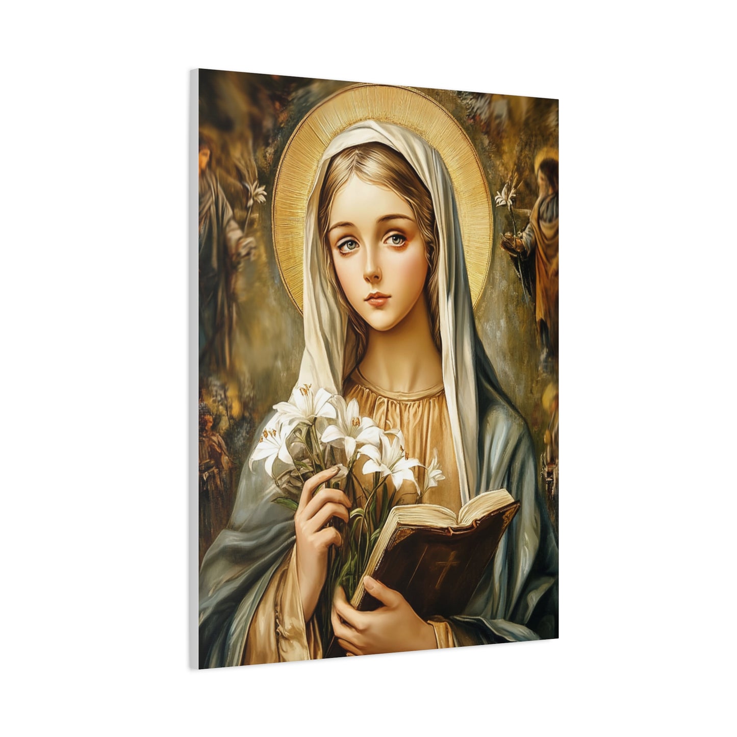 St. Dymphna Catholic Canvas Wall Art, Christian Decor