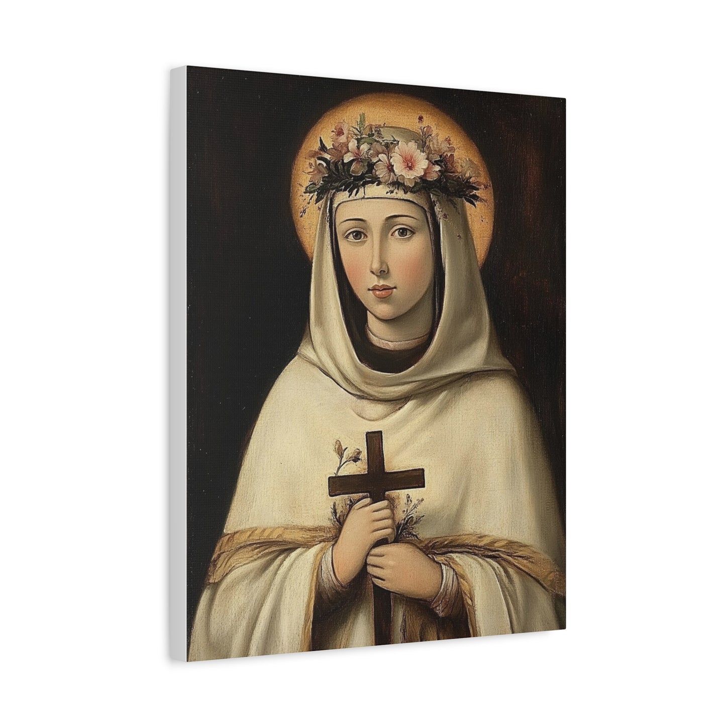 Ready To Hang - St. Rose of Lima Catholic Canvas Wall Art, Christian Decor