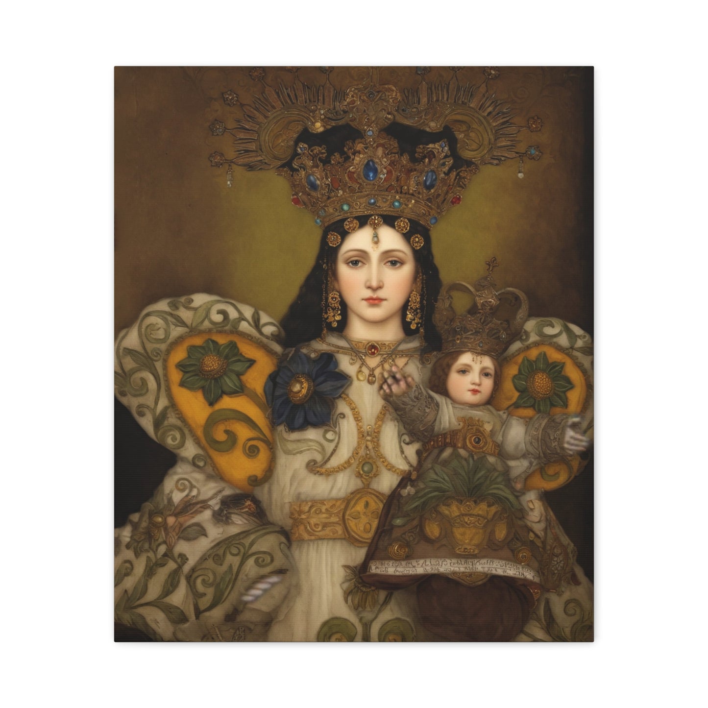 Our Lady Mary Remedies of Odlot Catholic Canvas Wall Art, Christian Decor