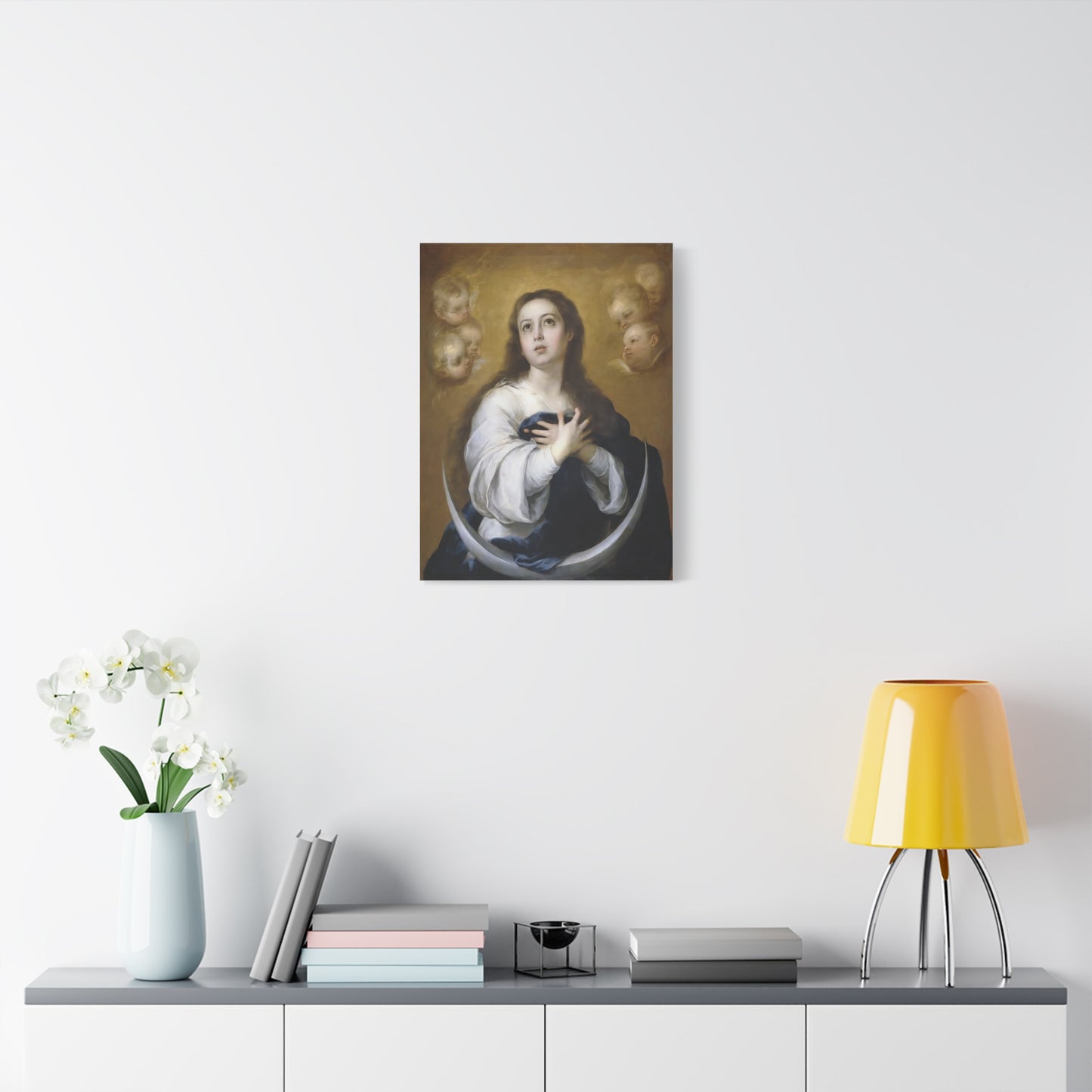 Ready to Hang - Immaculate Conception Virgin Mary Catholic Canvas Wall Art, Christian Decor