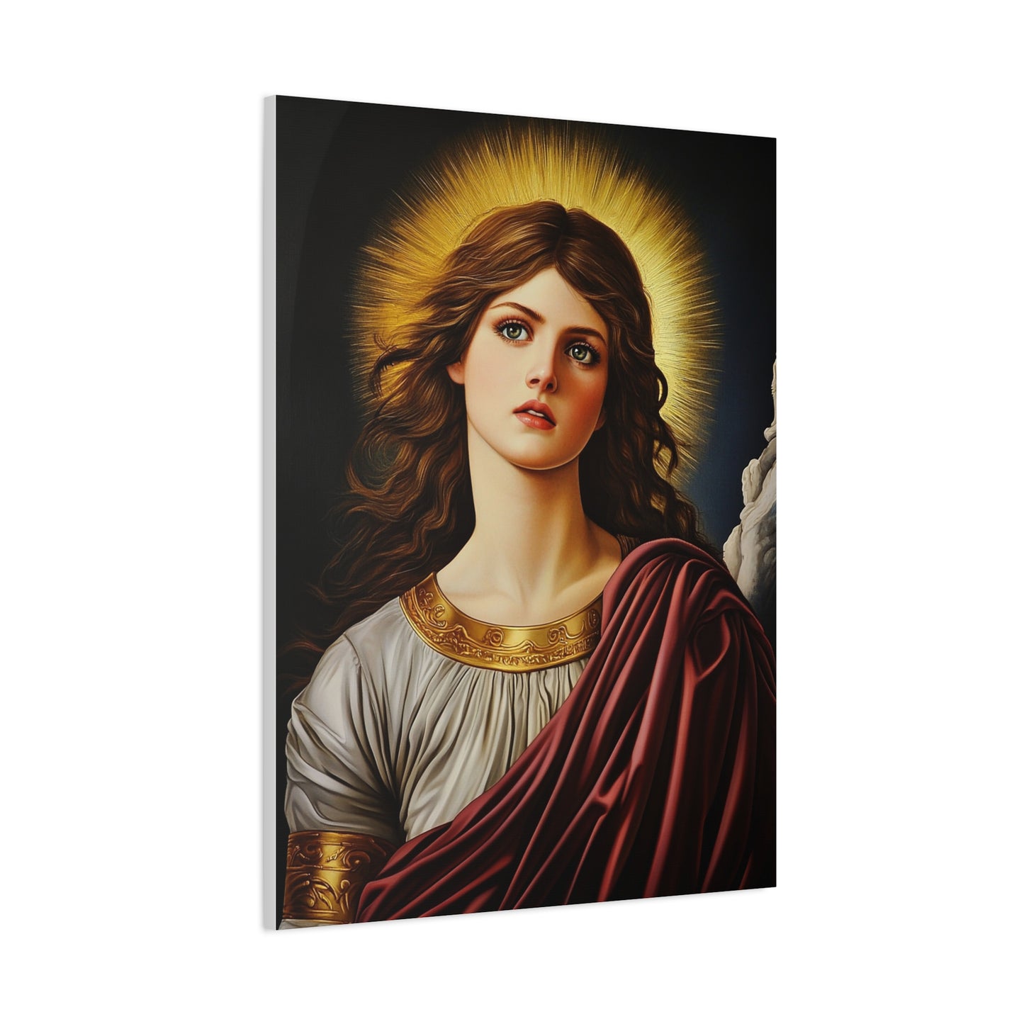 St. Barbara Catholic Saint Canvas Print, Catholic Decor Wall, Gift Religious Christian