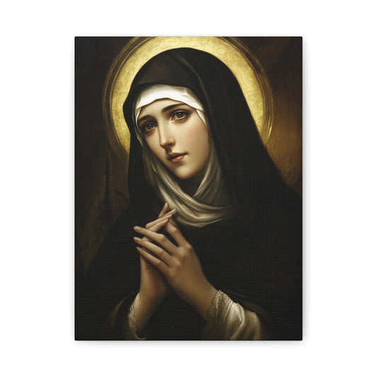 St. Bridget of Sweden Catholic Canvas Wall Art, Christian Decor
