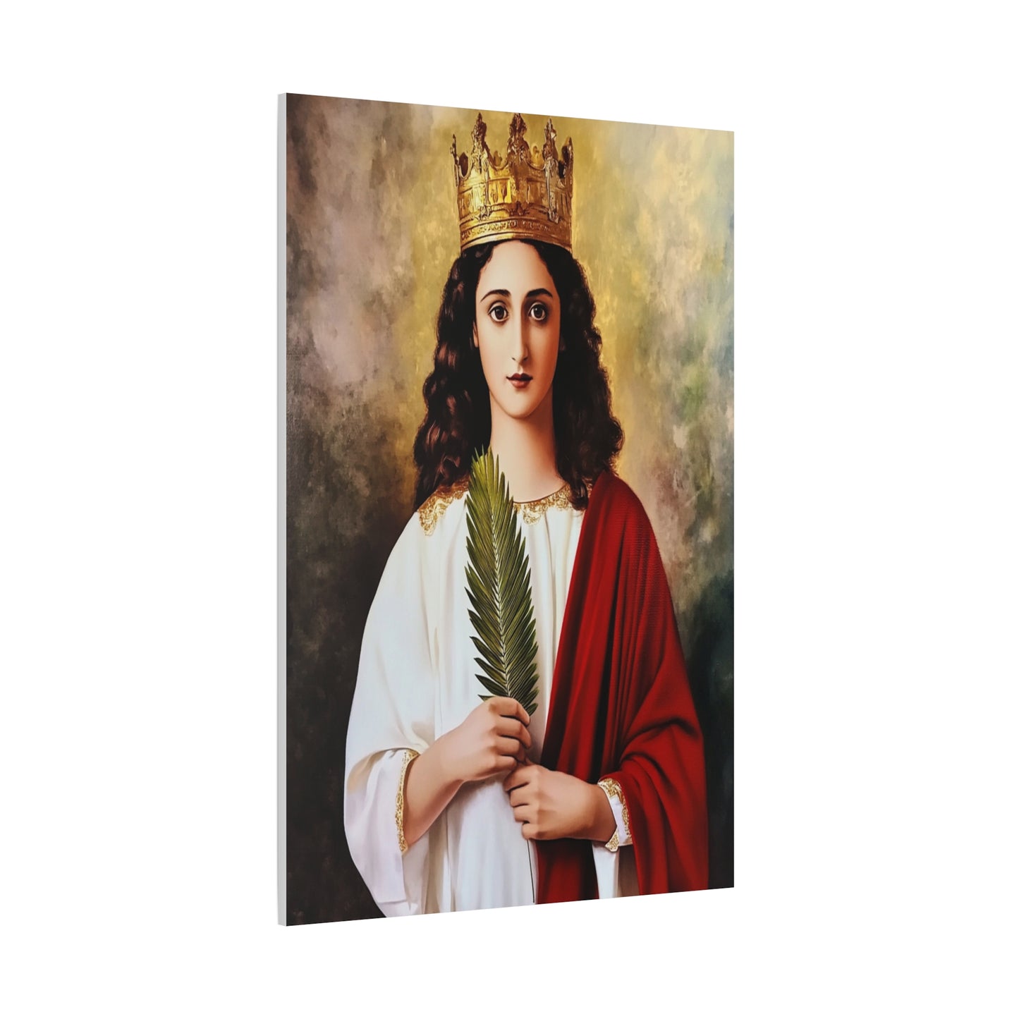 St Barbara Canvas Print, Catholic Decor Wall, Gift Religious Christian