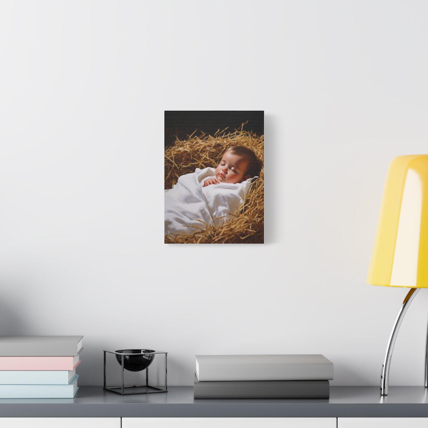 Sleeping Baby Jesus Canvas Print, Catholic Decor Wall, Gift Religious Christian