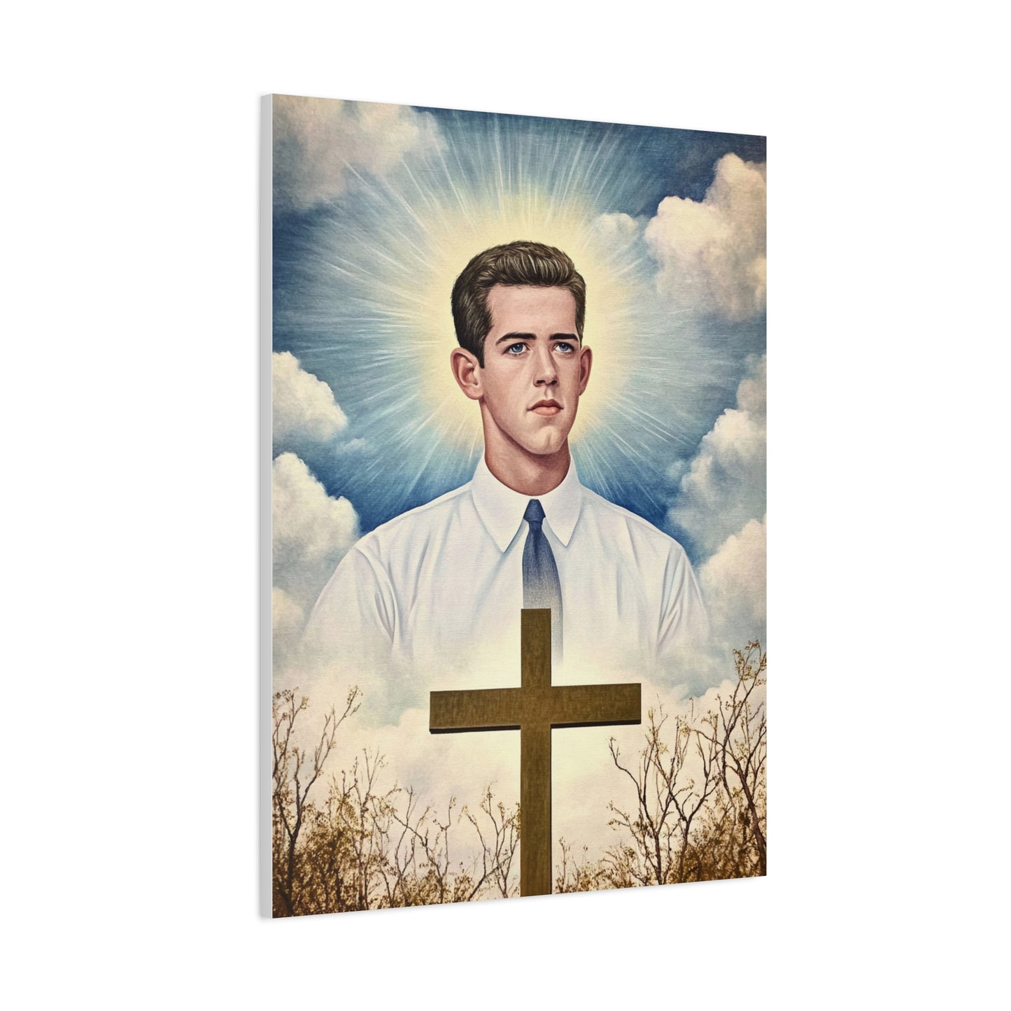 Bl. Alberto Marvelli Canvas Print, Catholic Decor Wall, Gift Religious Christian