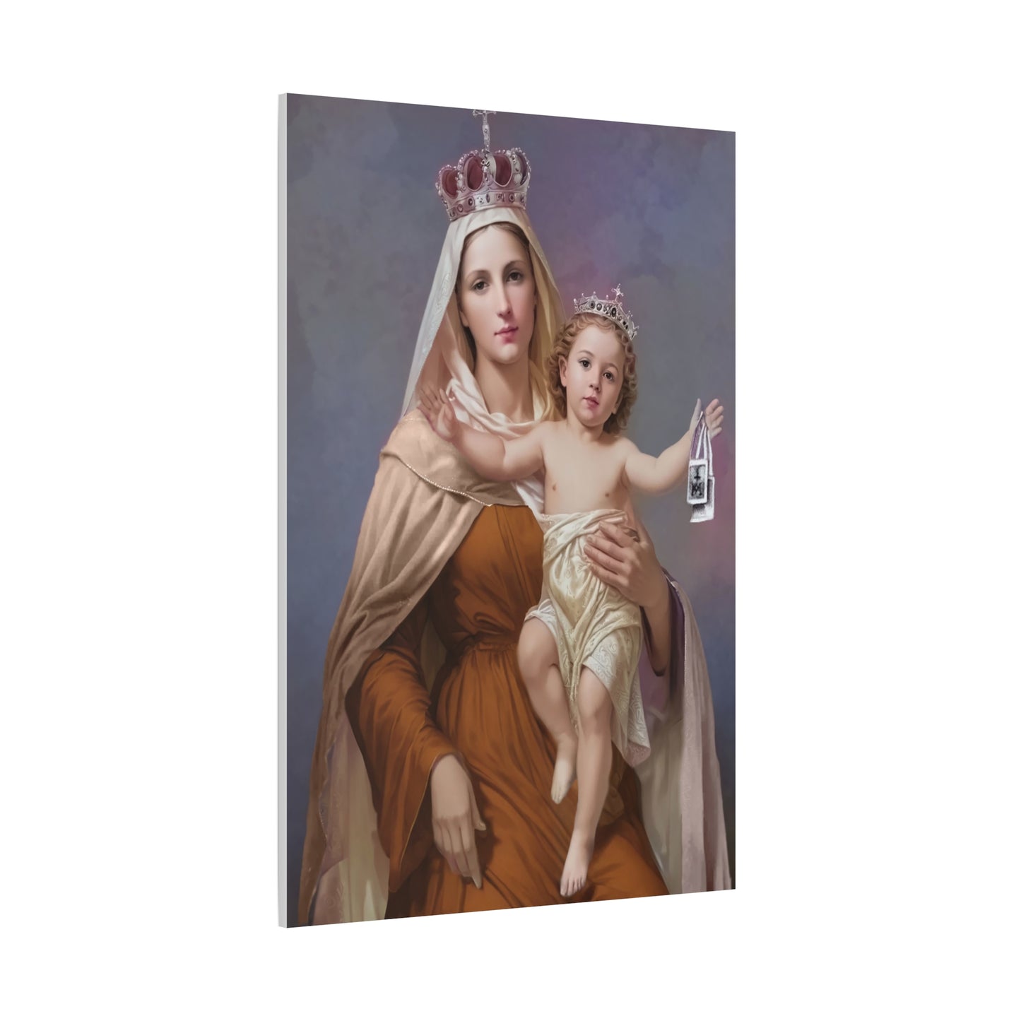 Our Lady of Mount Carmel Catholic Canvas Wall Art, Christian Decor