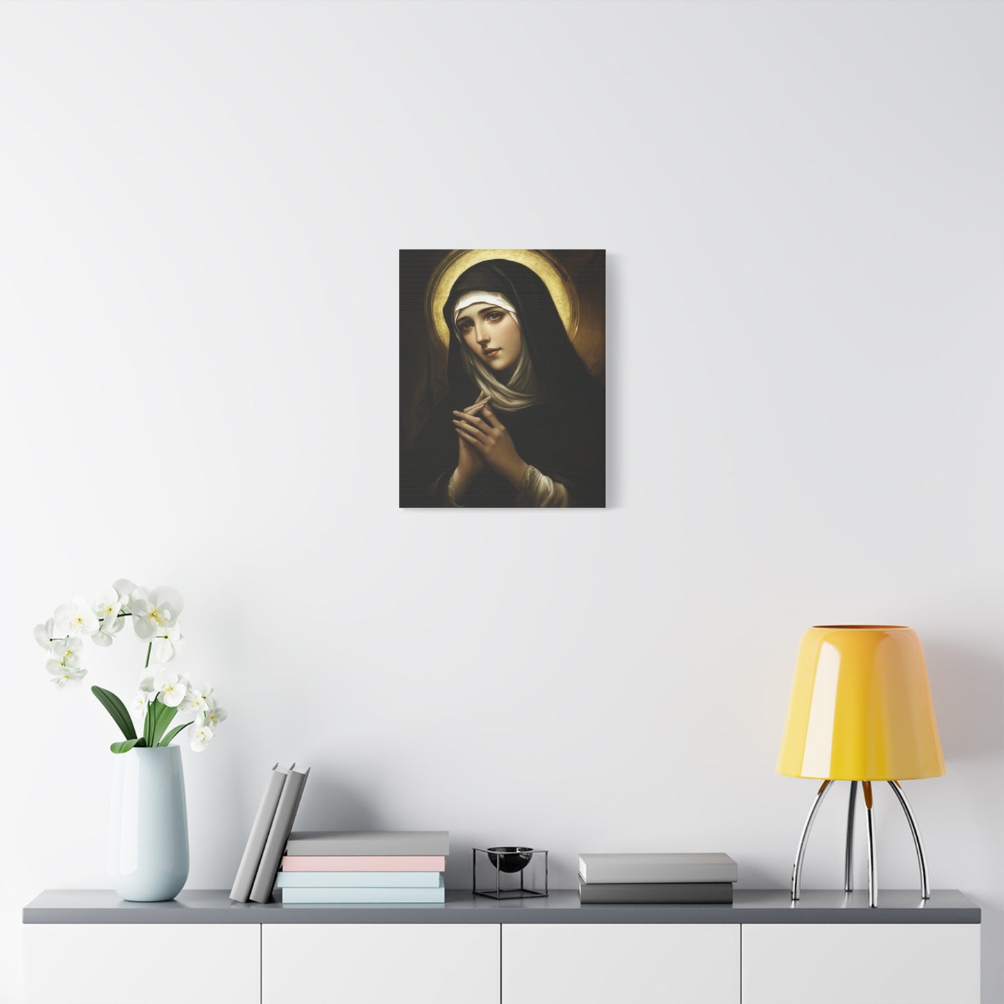 St. Bridget of Sweden Catholic Canvas Wall Art, Christian Decor