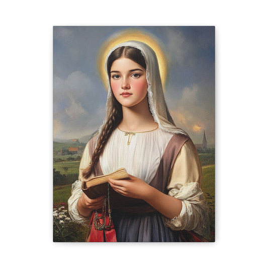 St. Genevieve Catholic Canvas Wall Art, Christian Decor