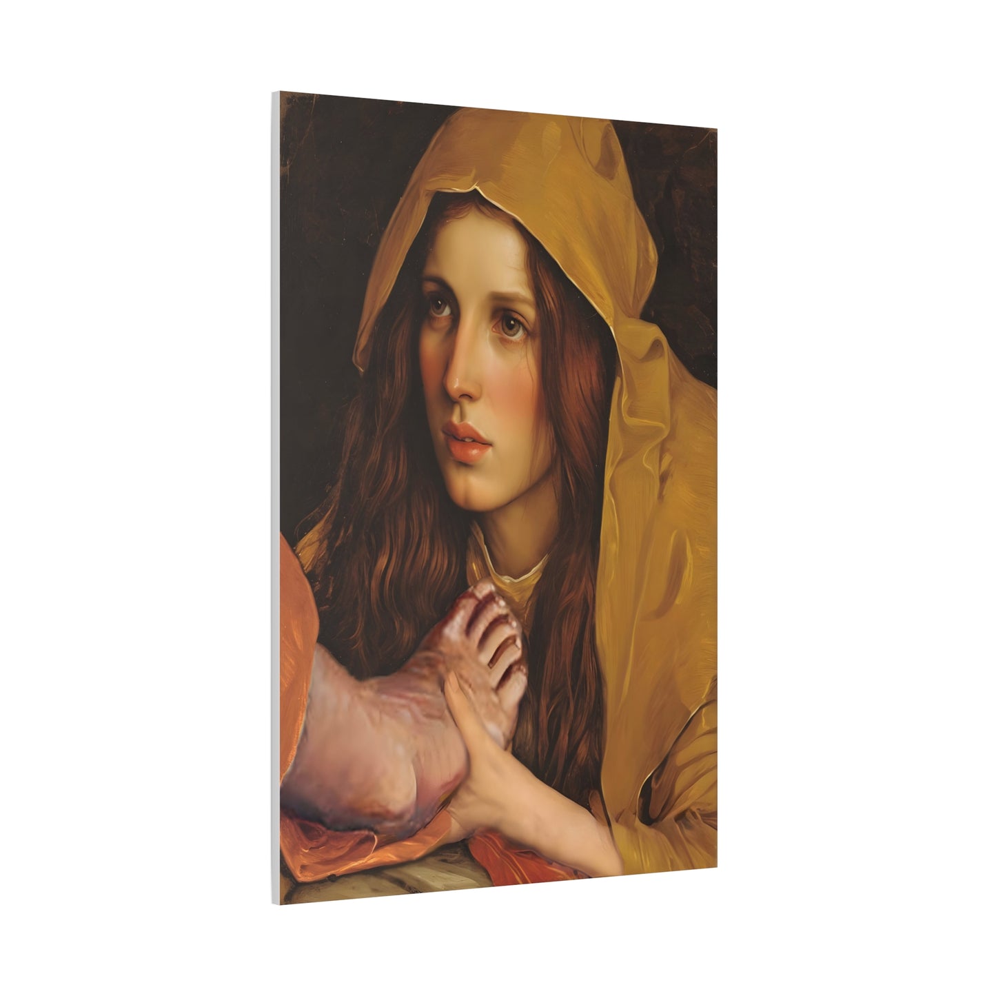 St. Mary Magdalene Anointing Jesus Feet Catholic Canvas Wall Art, Christian Decor