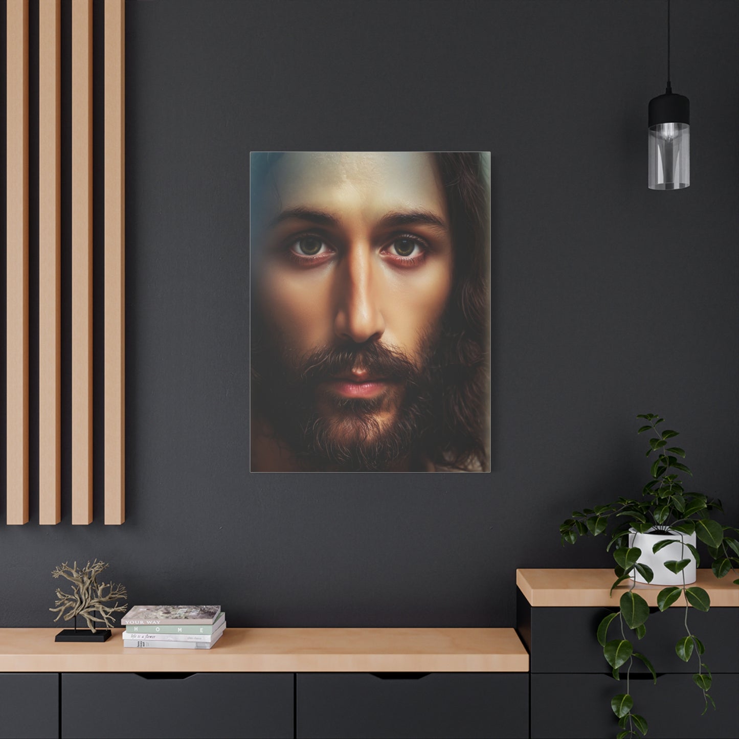 Jesus Christ Holy Face Catholic Canvas Wall Art, Christian Decor