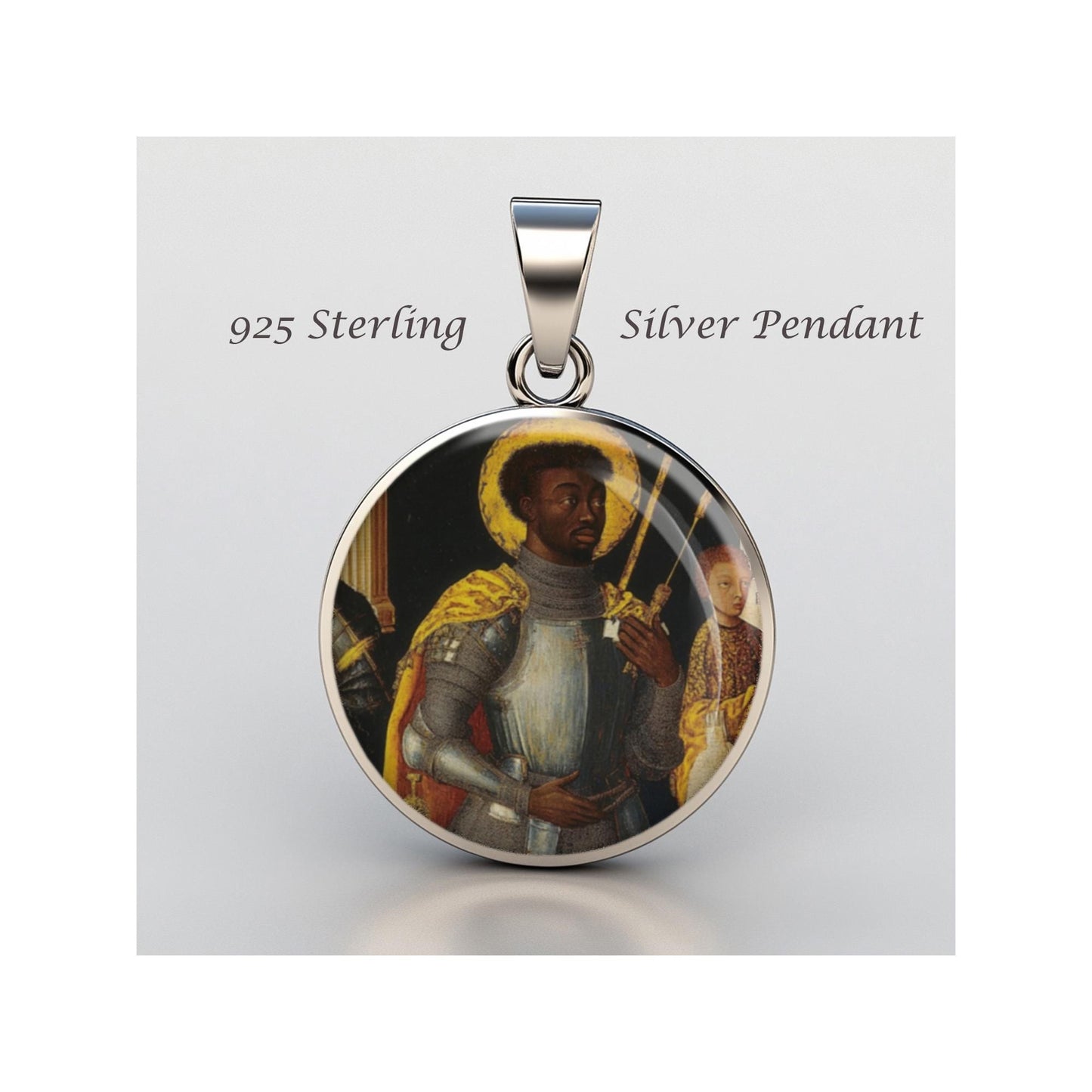 Saint Maurice Theban Legion Martyr Roman Soldier sterling silver 925 Medal